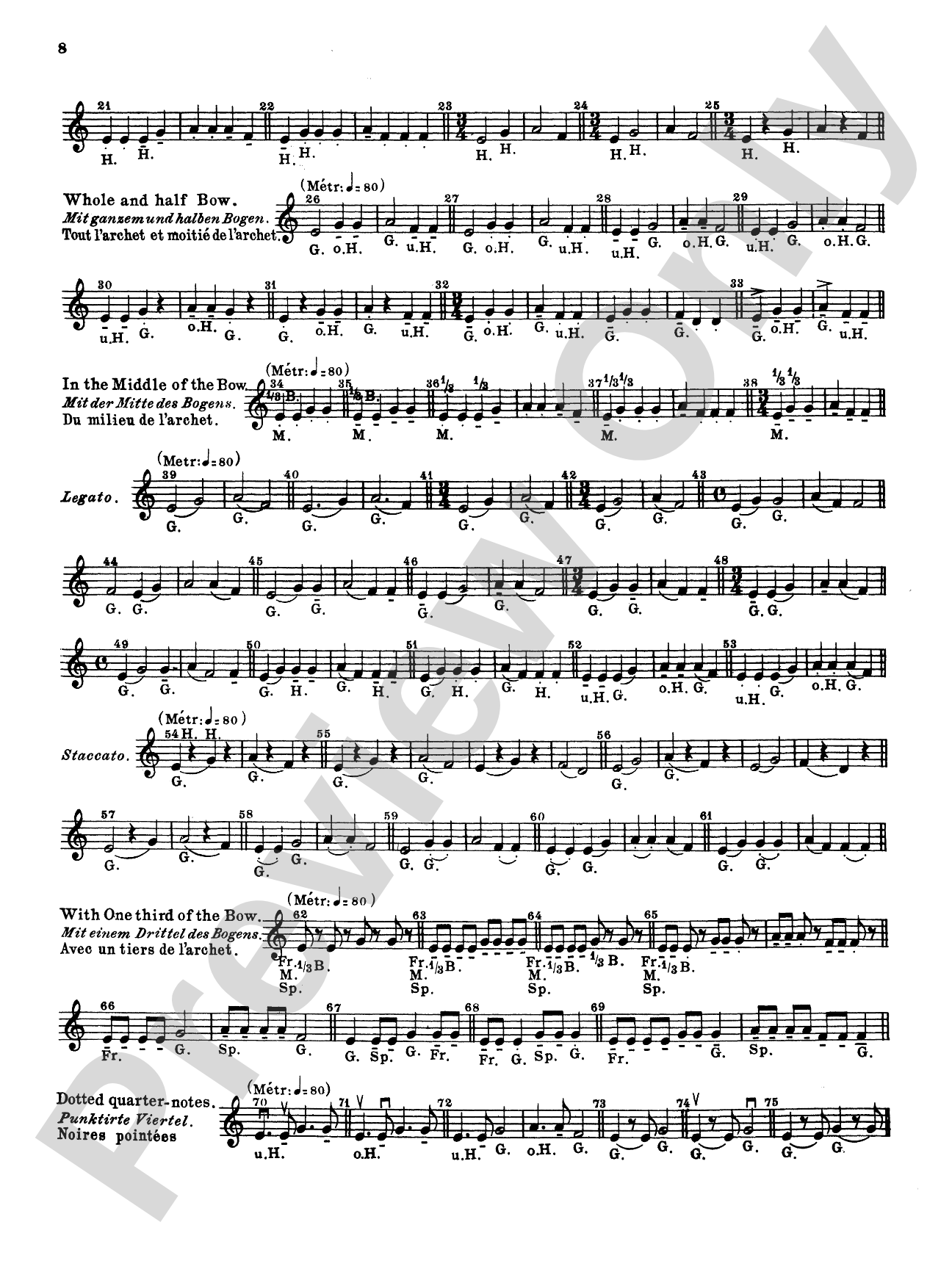 Sevcík: School of Bowing, Op. 2, Volume I: Violin Book