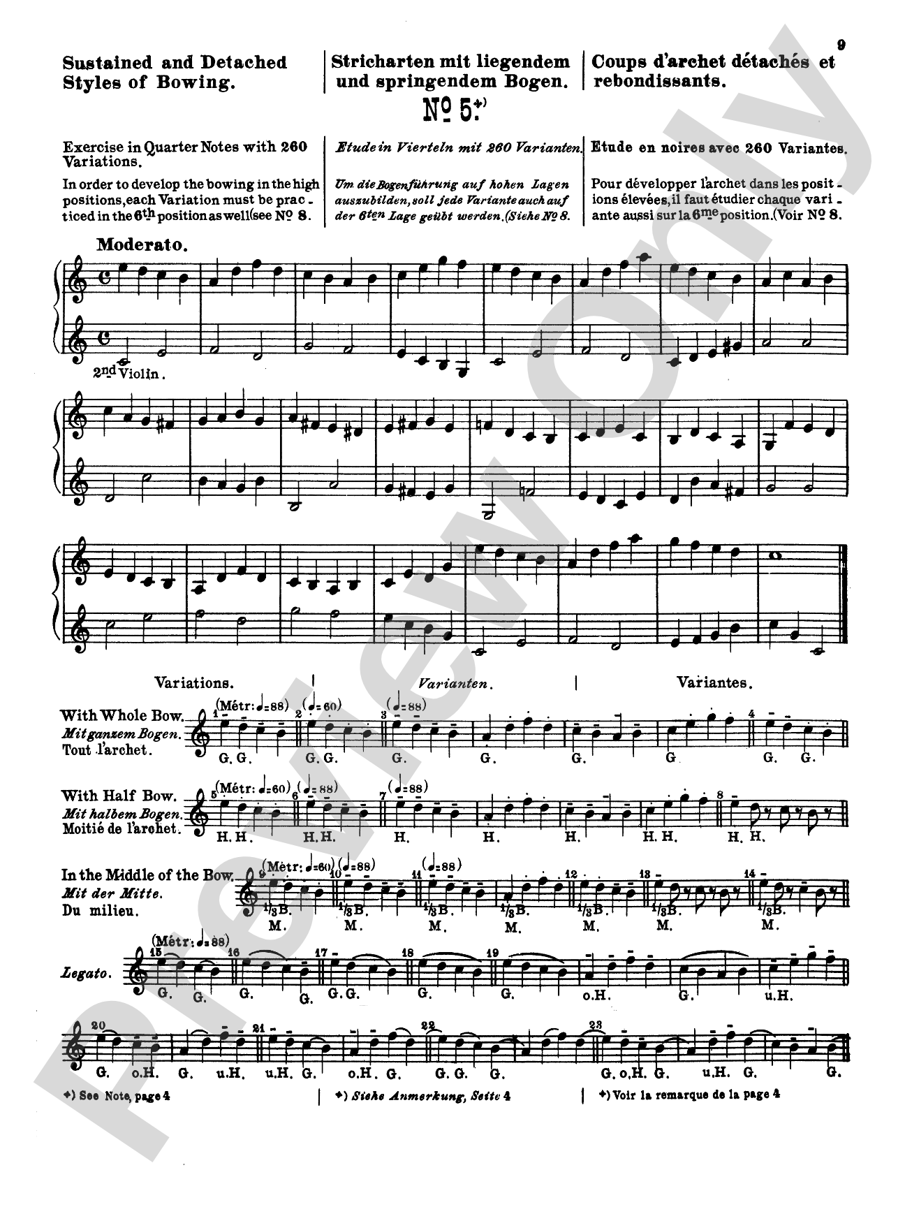 Sevcík: School of Bowing, Op. 2, Volume I: Violin Book