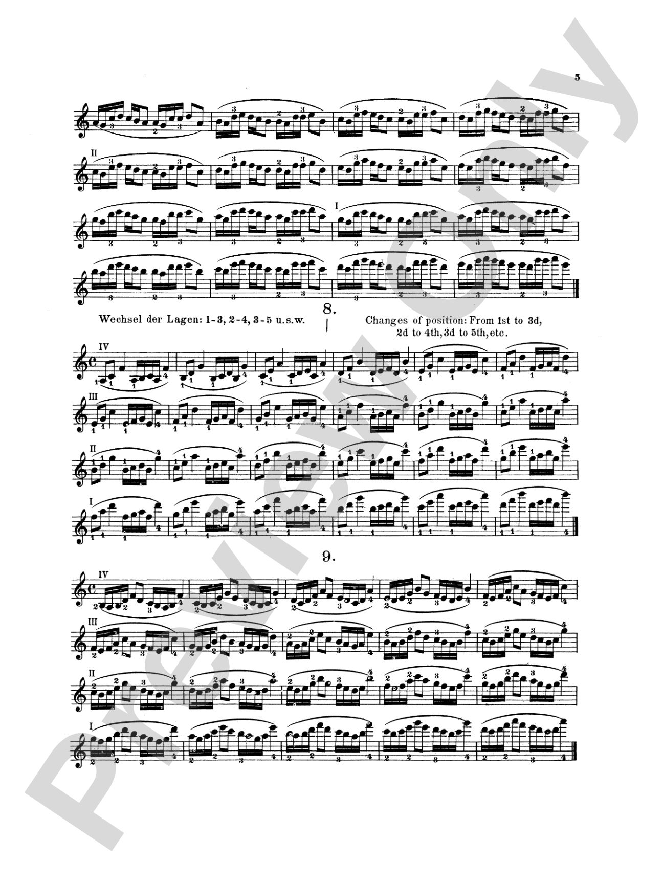 Sevcík: Shifting the Position and Preparatory Scale Studies for Violin, Op. 8: Violin Book