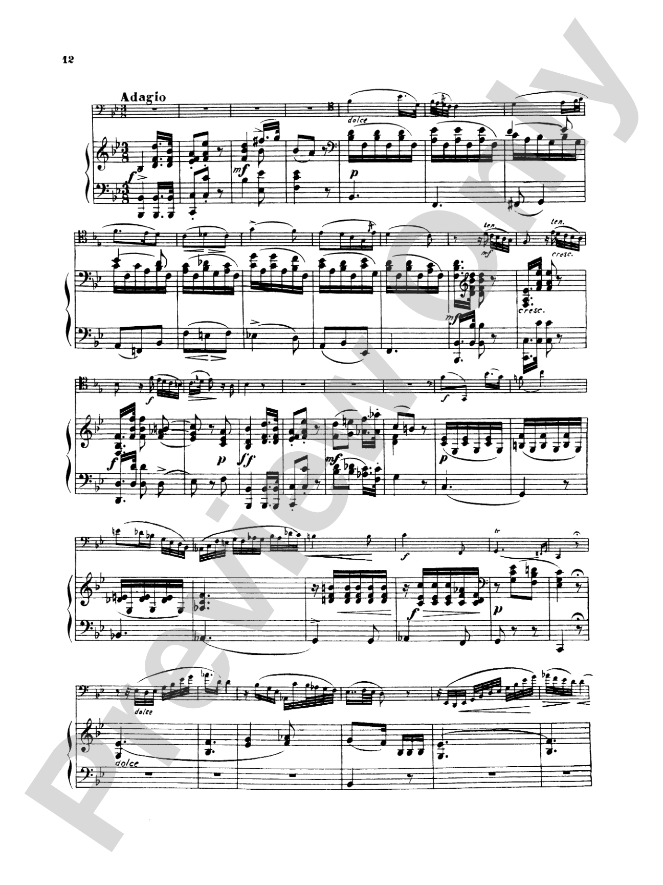 Weber: Concerto, Op. 75: Bassoon & Piano Part(s)
