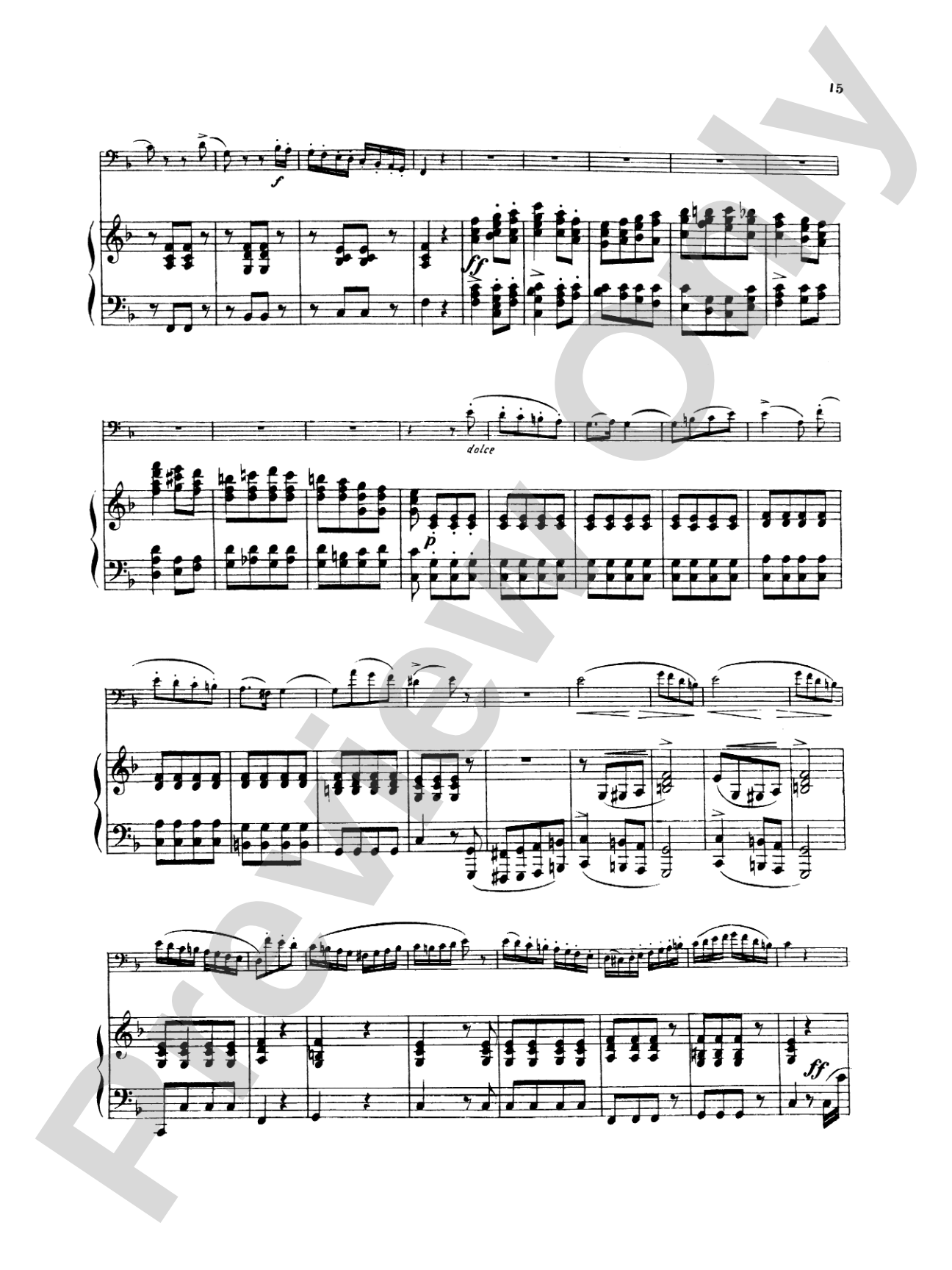 Weber: Concerto, Op. 75: Bassoon & Piano Part(s)