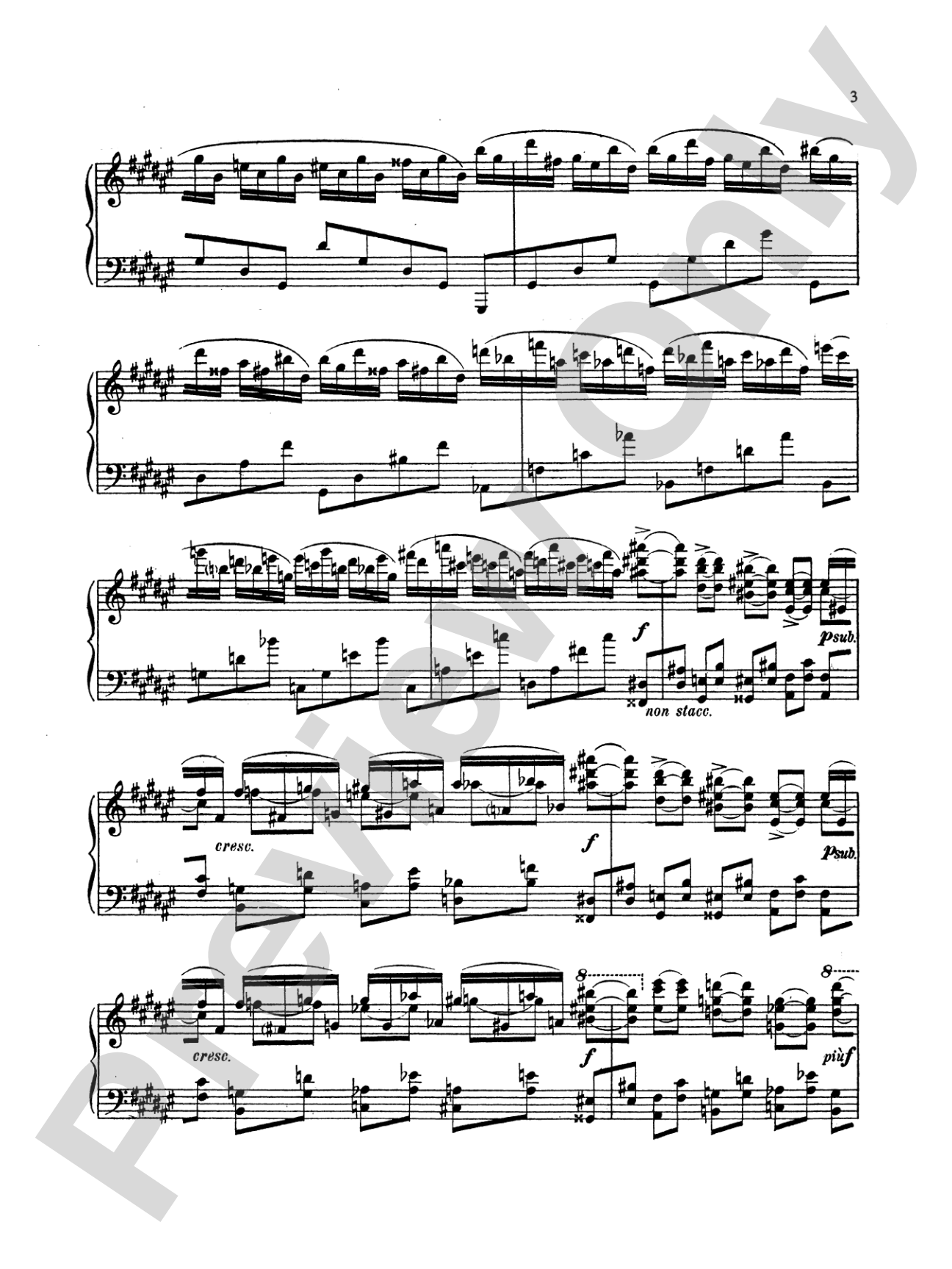 Stravinsky: Etude, Op. 7, No. 4: Piano Sheet