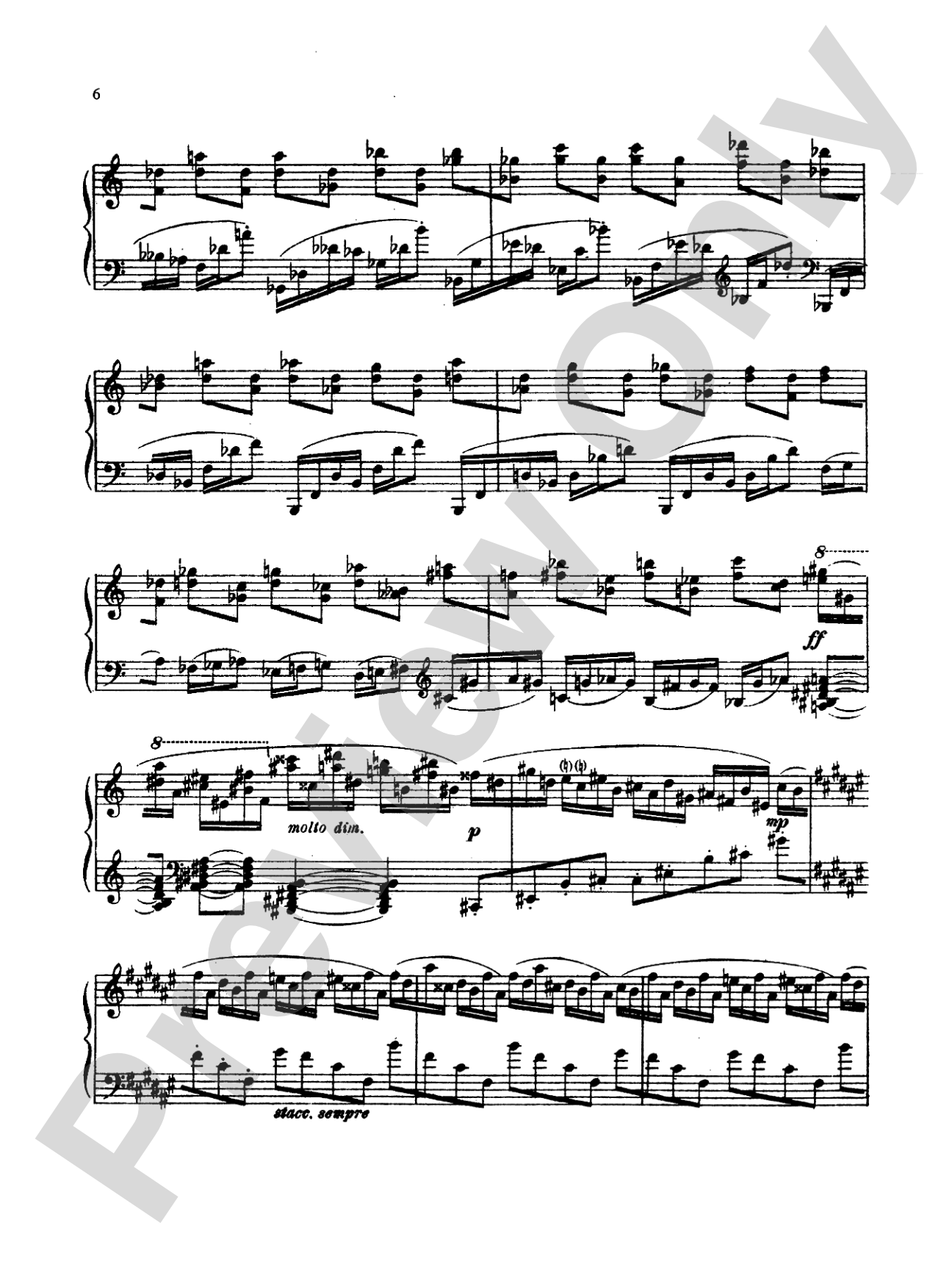 Stravinsky: Etude, Op. 7, No. 4: Piano Sheet