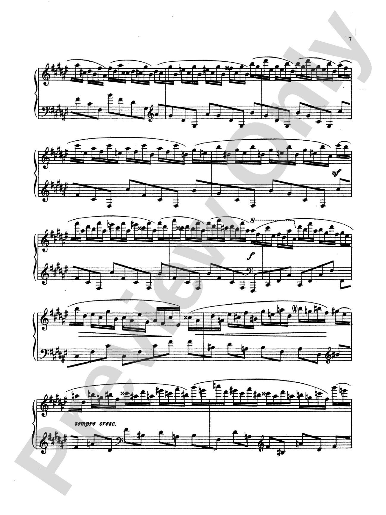 Stravinsky: Etude, Op. 7, No. 4: Piano Sheet