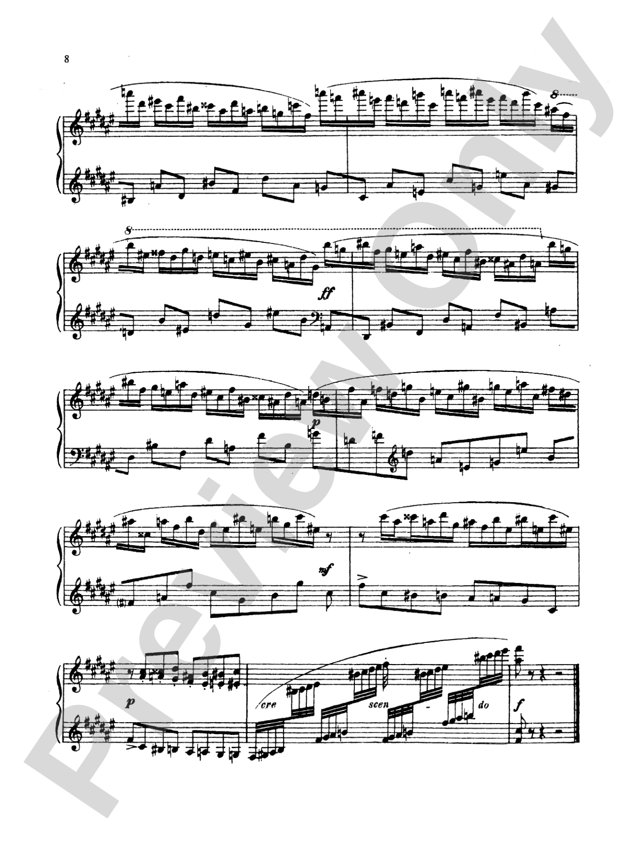 Stravinsky: Etude, Op. 7, No. 4: Piano Sheet