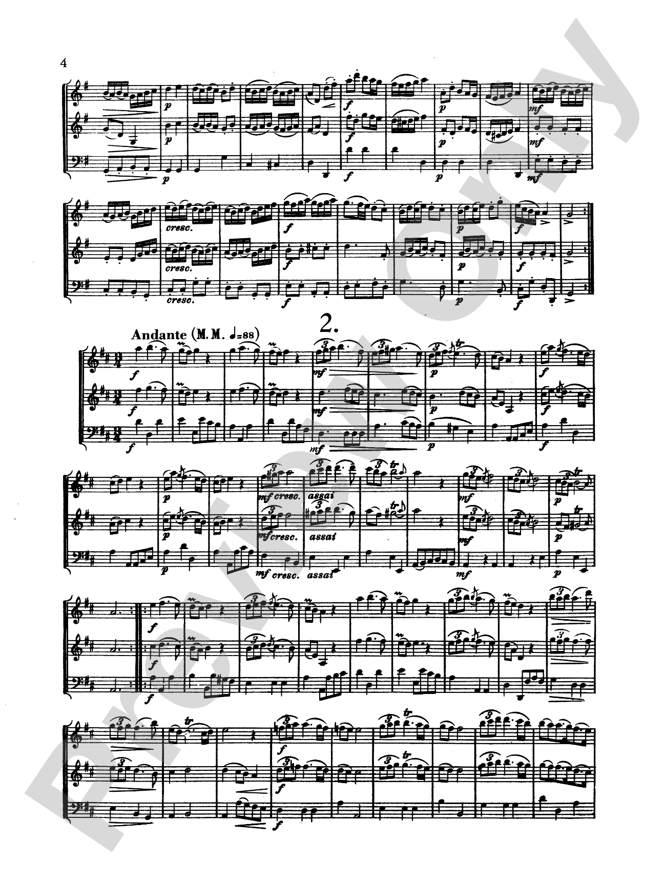 Tartini: Two Sonatas for String Trio (Score & Parts)
