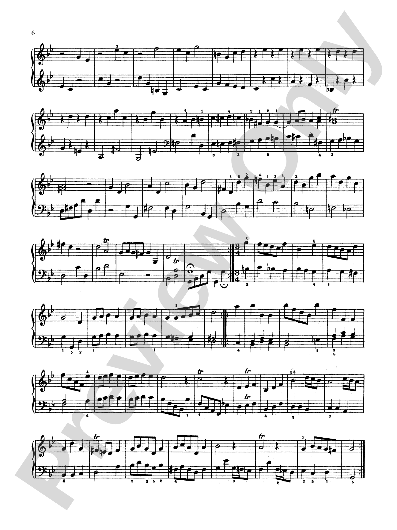 Telemann: Easy Fugues and Little Pieces: Piano Book