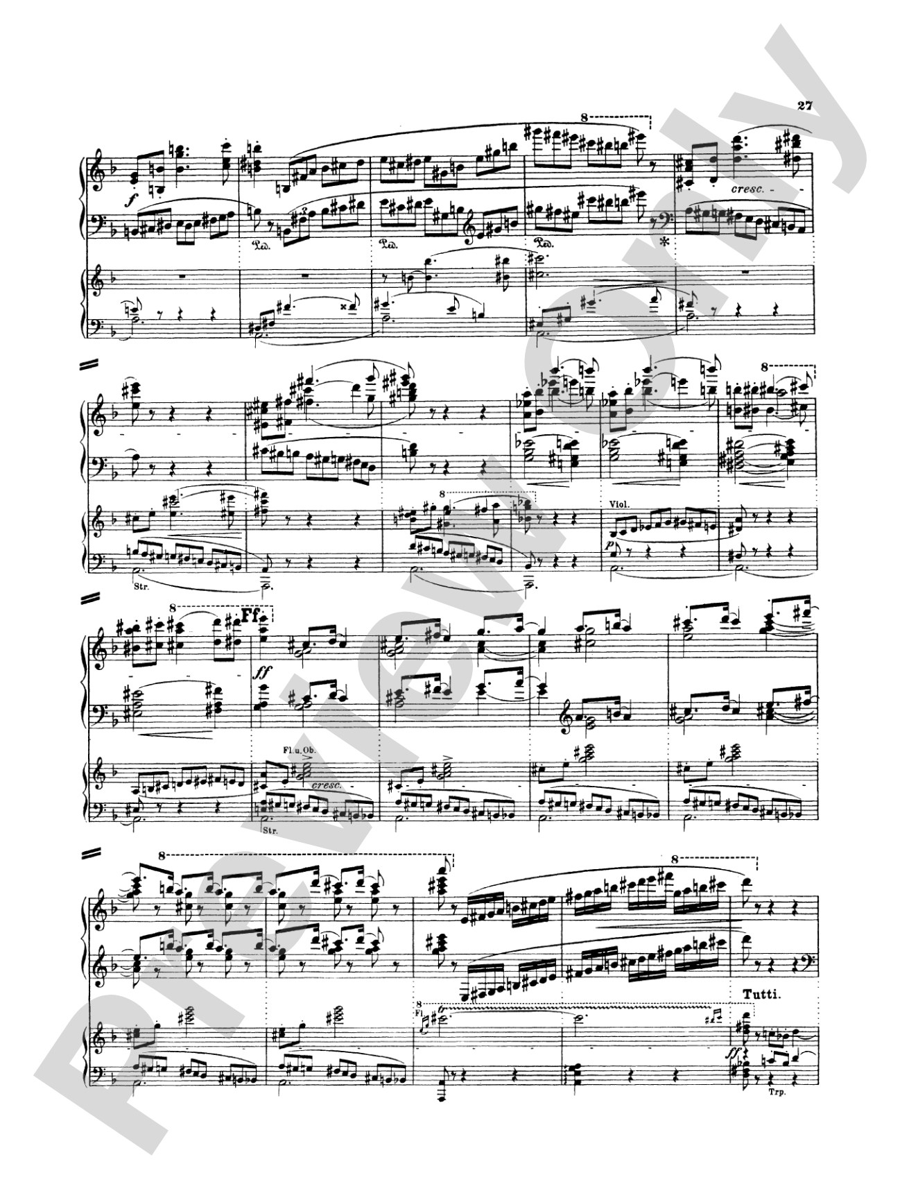 Strauss: Burleske: Piano Duo (2 Pianos, 4 Hands) Book (2 copies required)