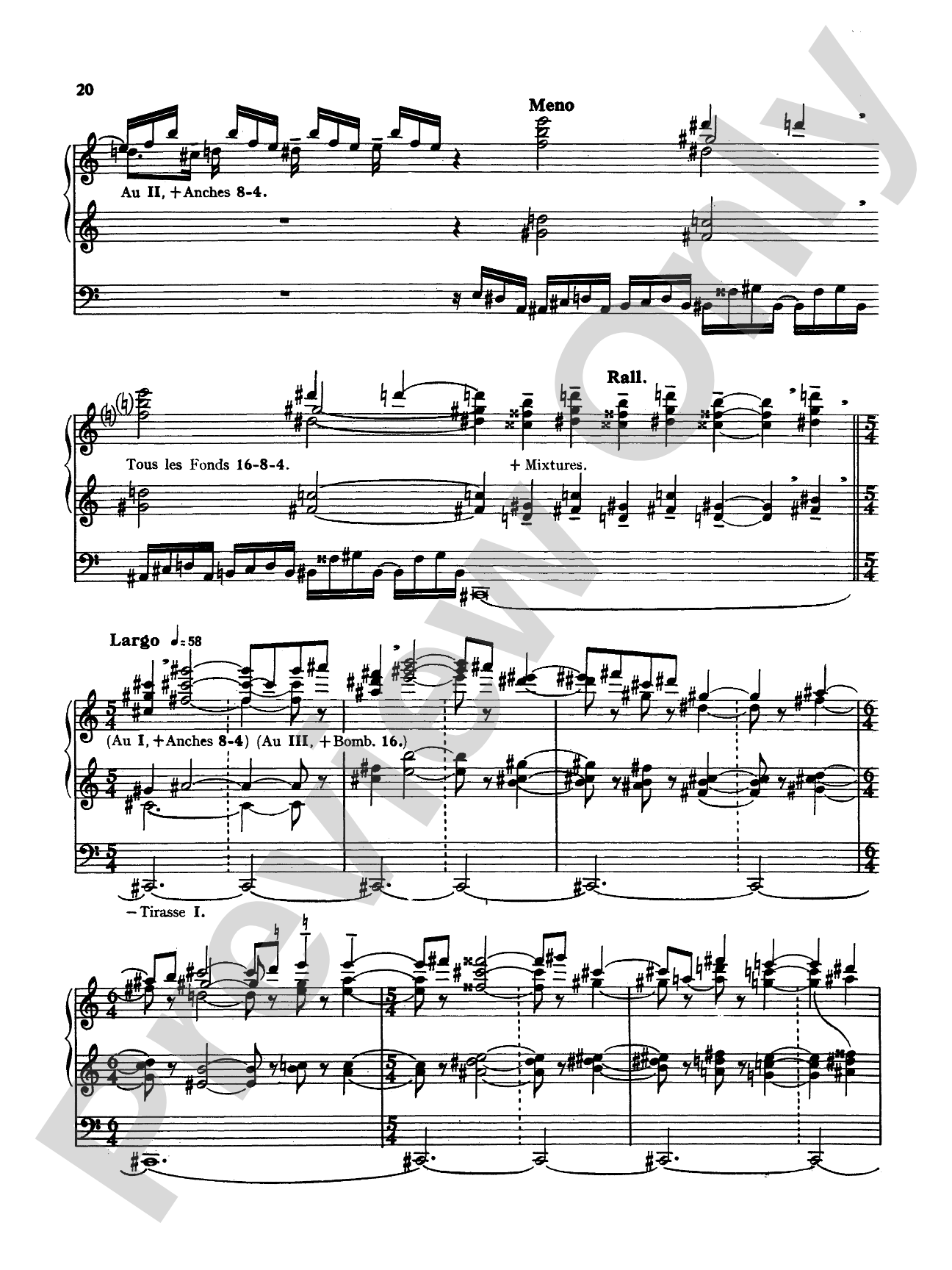 Tournemire: Sacred Symphony: Organ Sheet