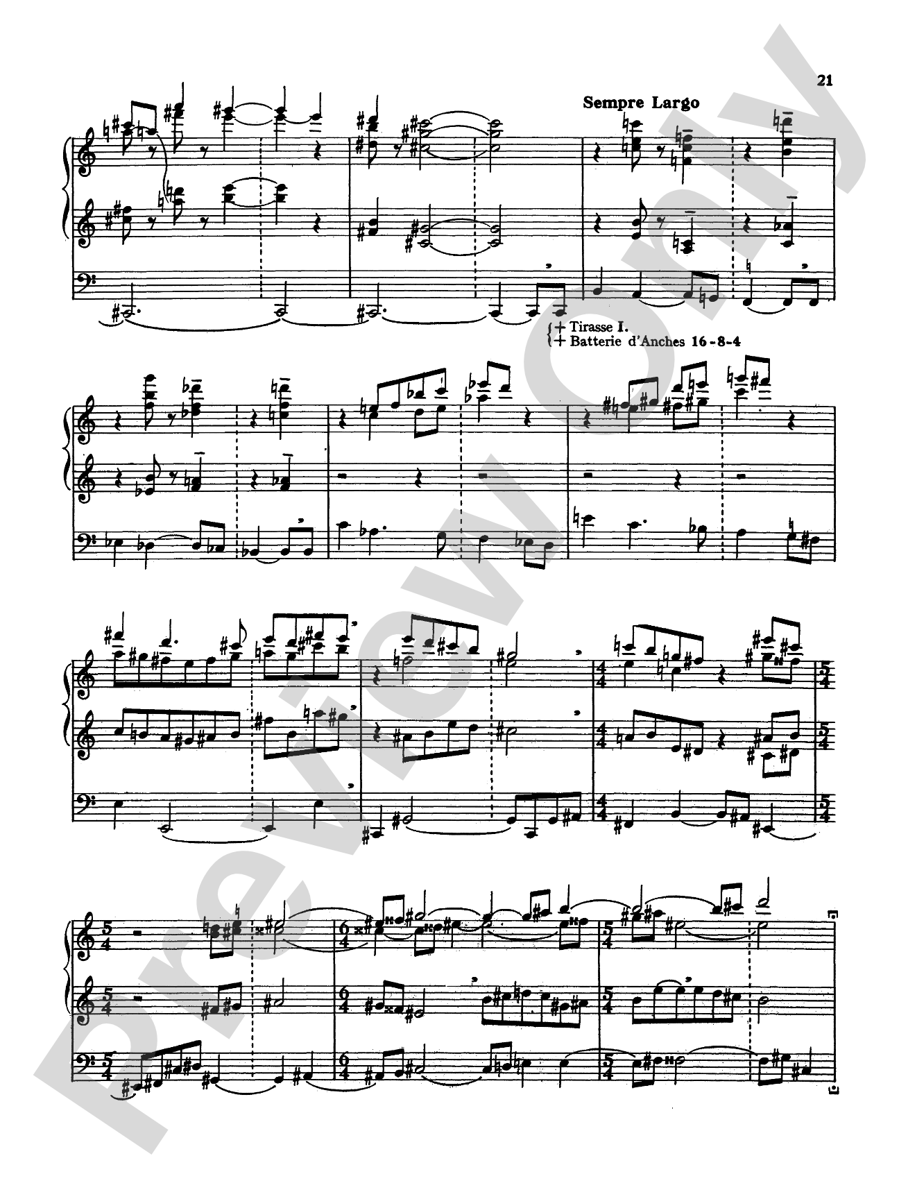 Tournemire: Sacred Symphony: Organ Sheet