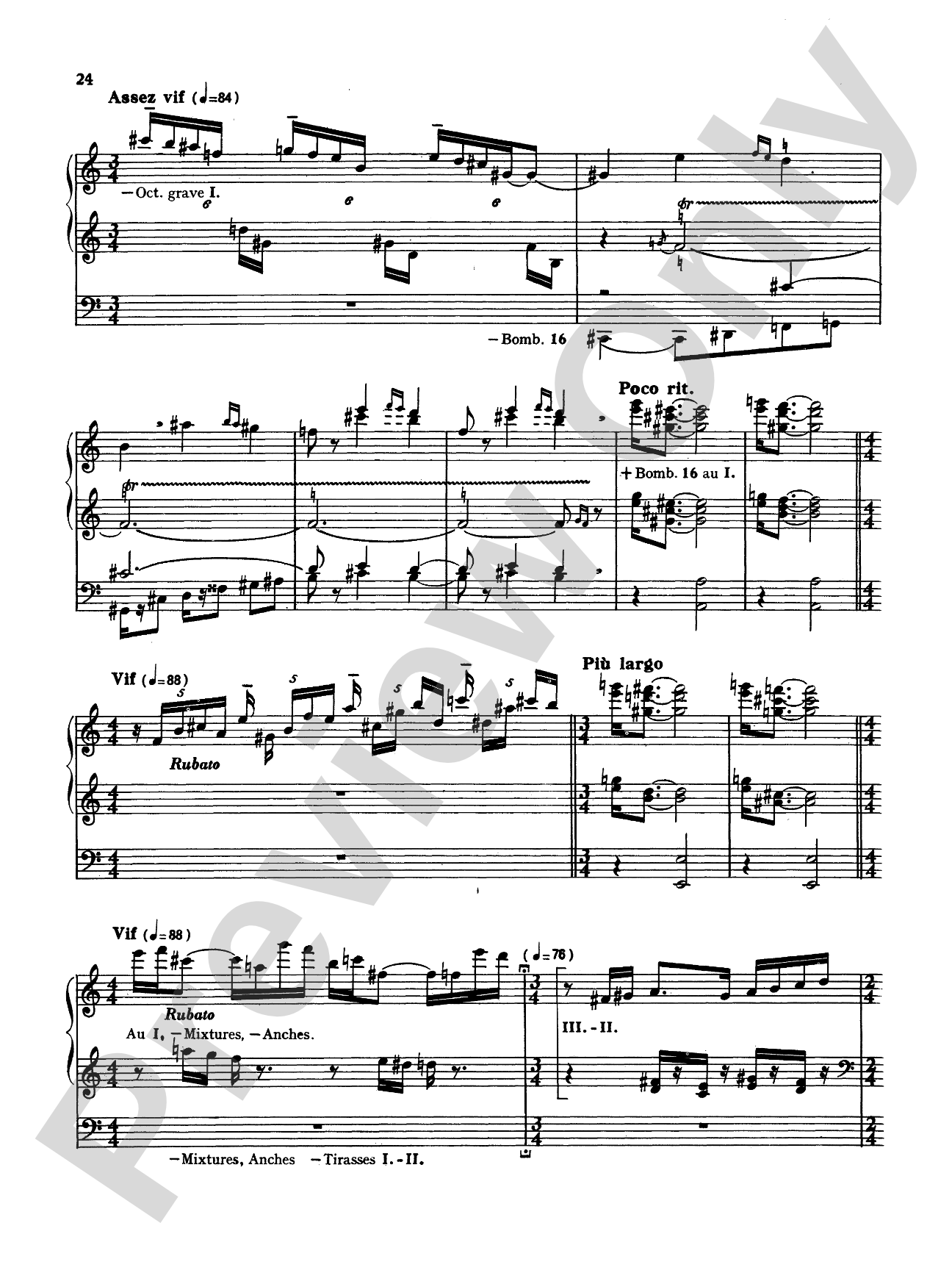 Tournemire: Sacred Symphony: Organ Sheet