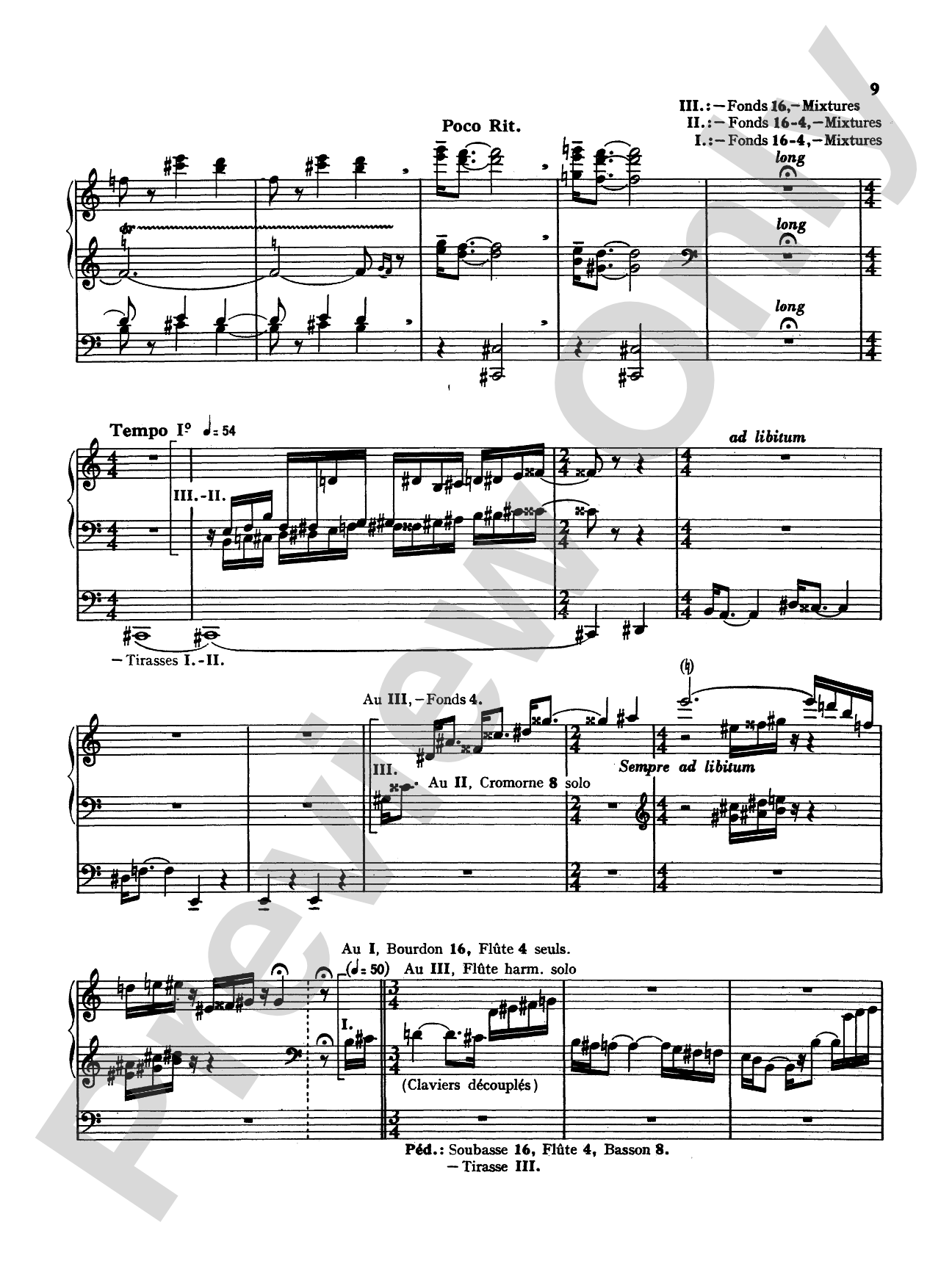 Tournemire: Sacred Symphony: Organ Sheet