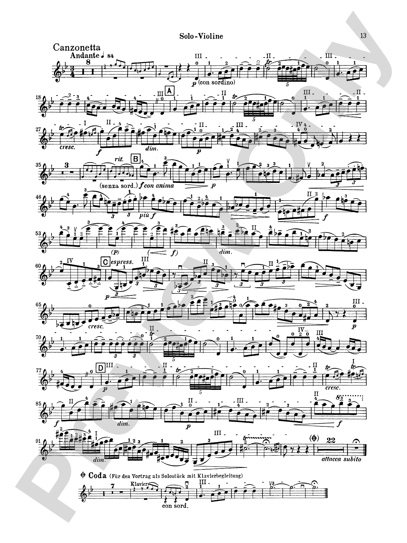 Tchaikovsky: Violin Concerto in D Major, Op. 35: Violin Book