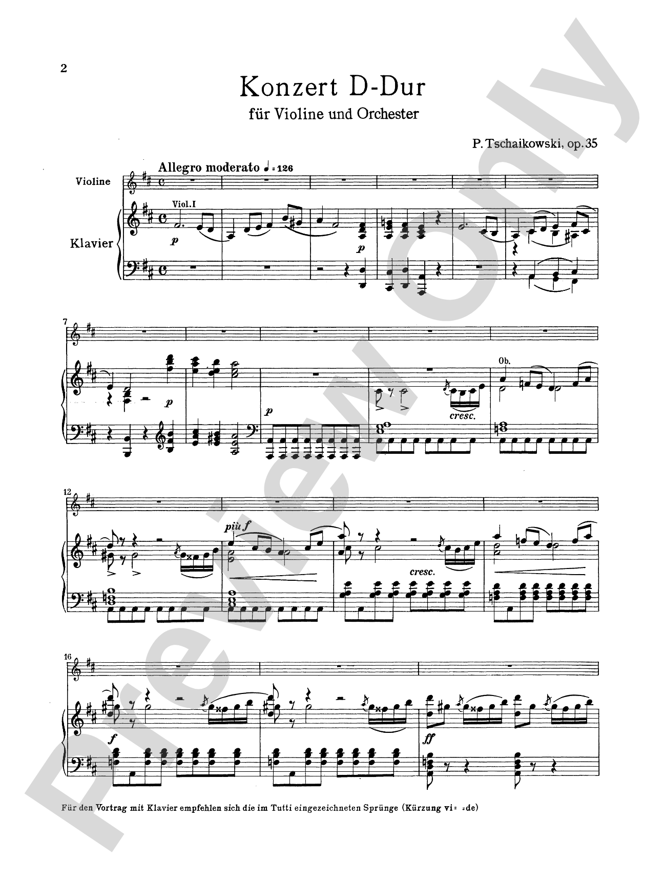 Tchaikovsky: Violin Concerto in D Major, Op. 35