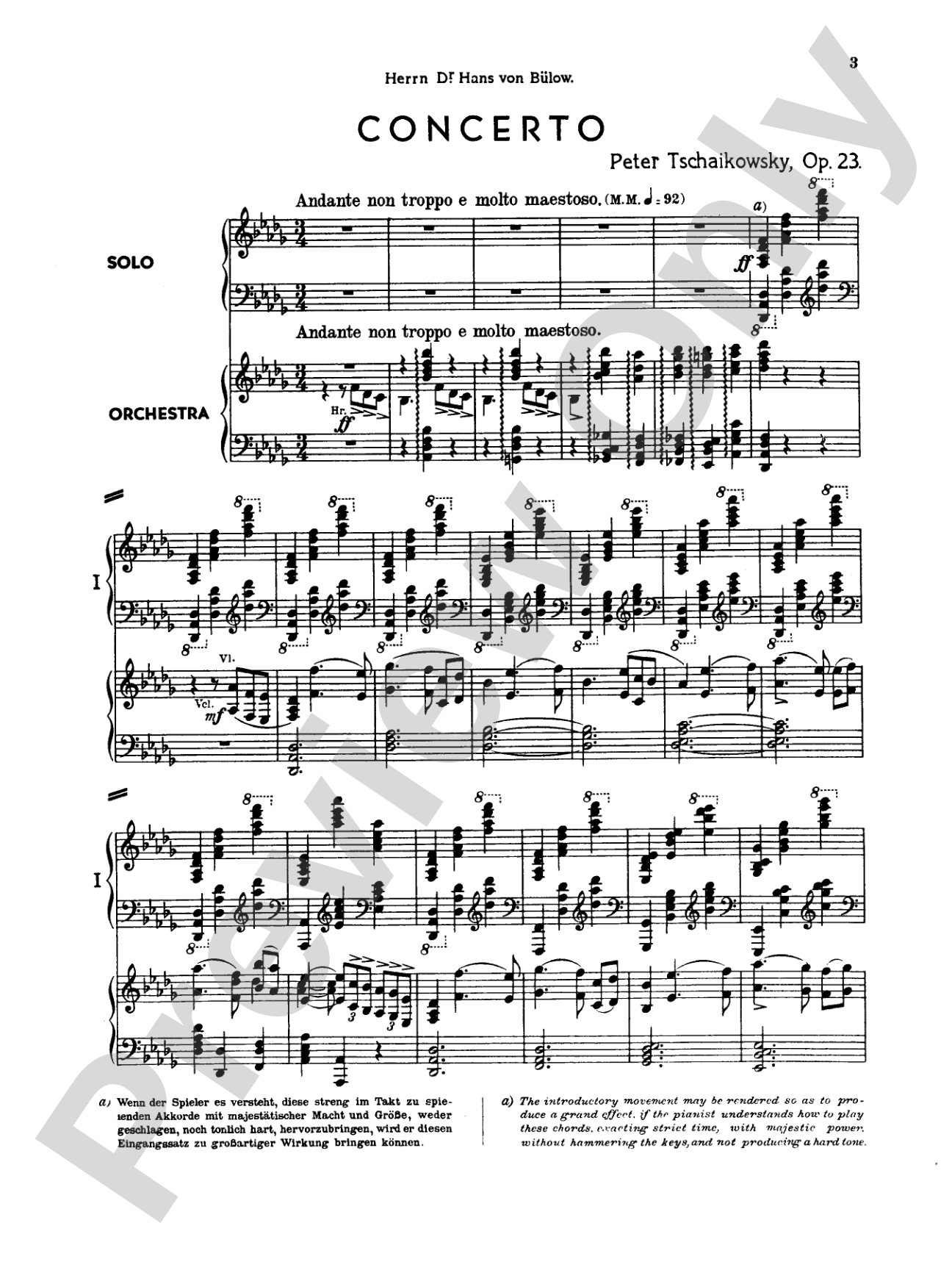 Tchaikovsky: Piano Concerto No. 1 in B flat Minor, Op. 23: Piano Duo (2 Pianos, 4 Hands) Book (2 copies required)