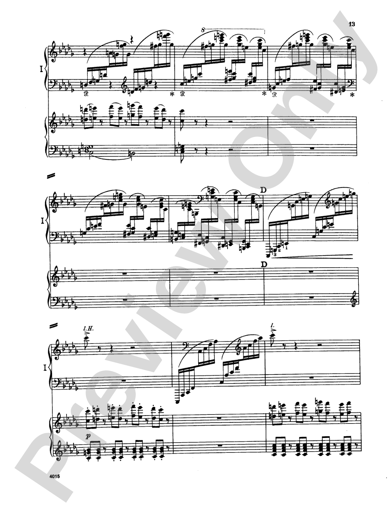 Tchaikovsky: Piano Concerto No. 1 in B flat Minor, Op. 23: Piano Duo (2 Pianos, 4 Hands) Book (2 copies required)
