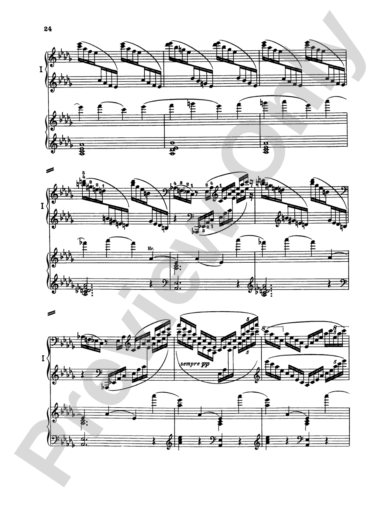 Tchaikovsky: Piano Concerto No. 1 in B flat Minor, Op. 23: Piano Duo (2 Pianos, 4 Hands) Book (2 copies required)