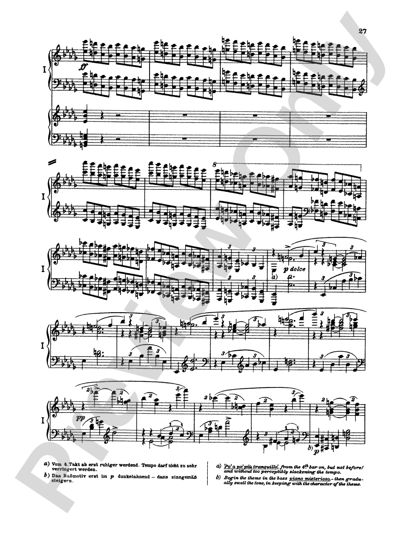 Tchaikovsky: Piano Concerto No. 1 in B flat Minor, Op. 23: Piano Duo (2 Pianos, 4 Hands) Book (2 copies required)