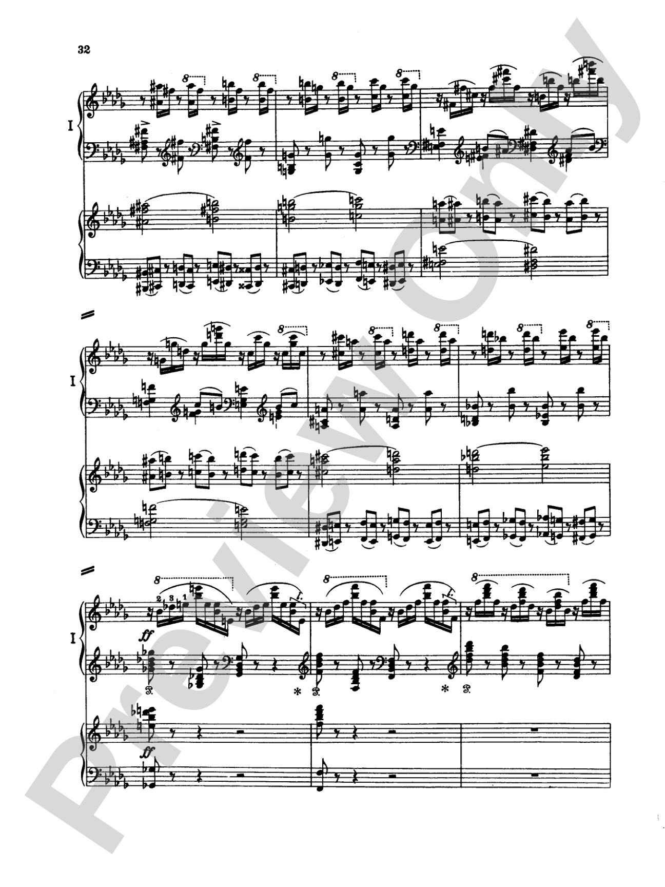 Tchaikovsky: Piano Concerto No. 1 in B flat Minor, Op. 23: Piano Duo (2 Pianos, 4 Hands) Book (2 copies required)