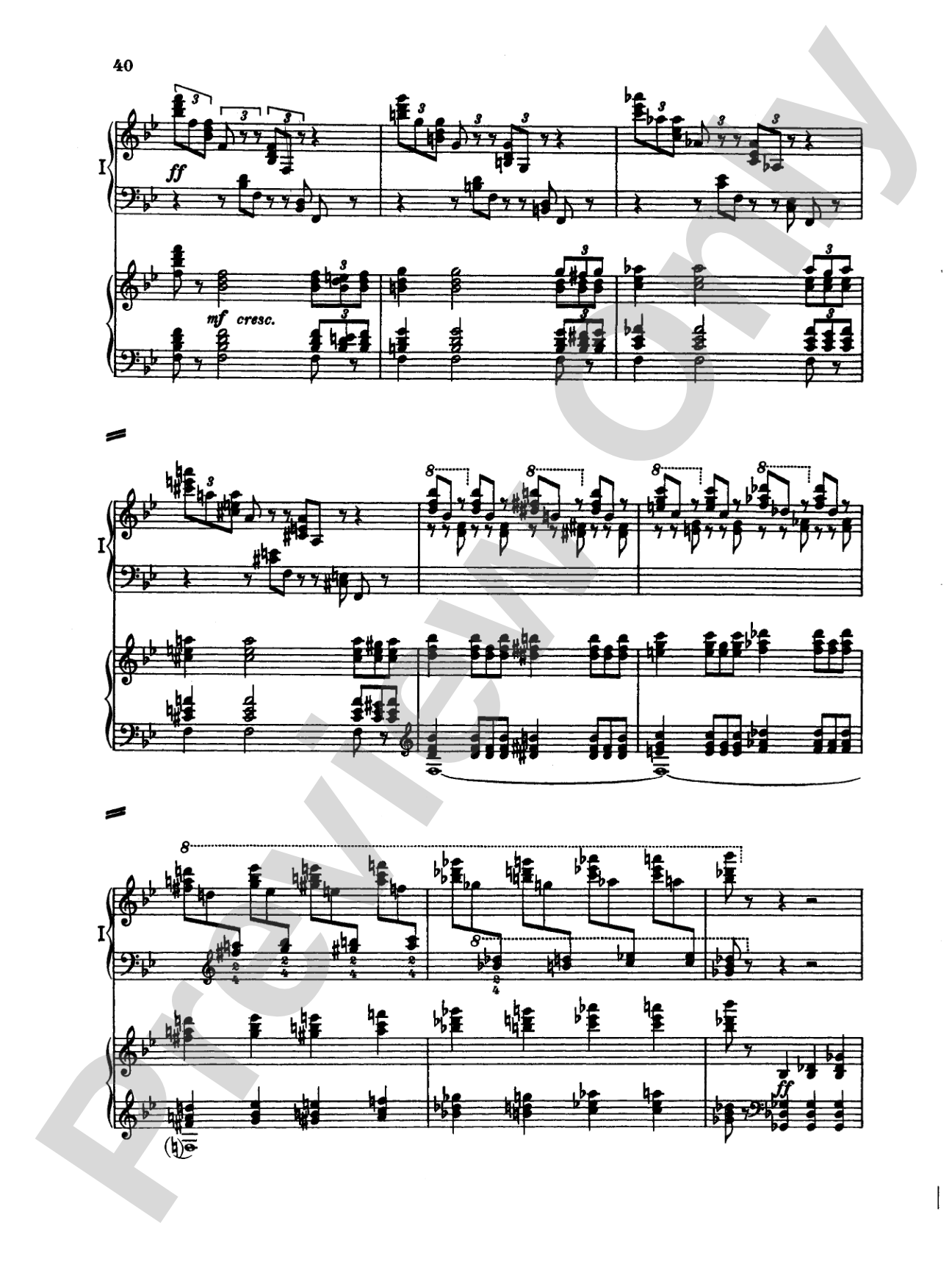 Tchaikovsky: Piano Concerto No. 1 in B flat Minor, Op. 23: Piano Duo (2 Pianos, 4 Hands) Book (2 copies required)