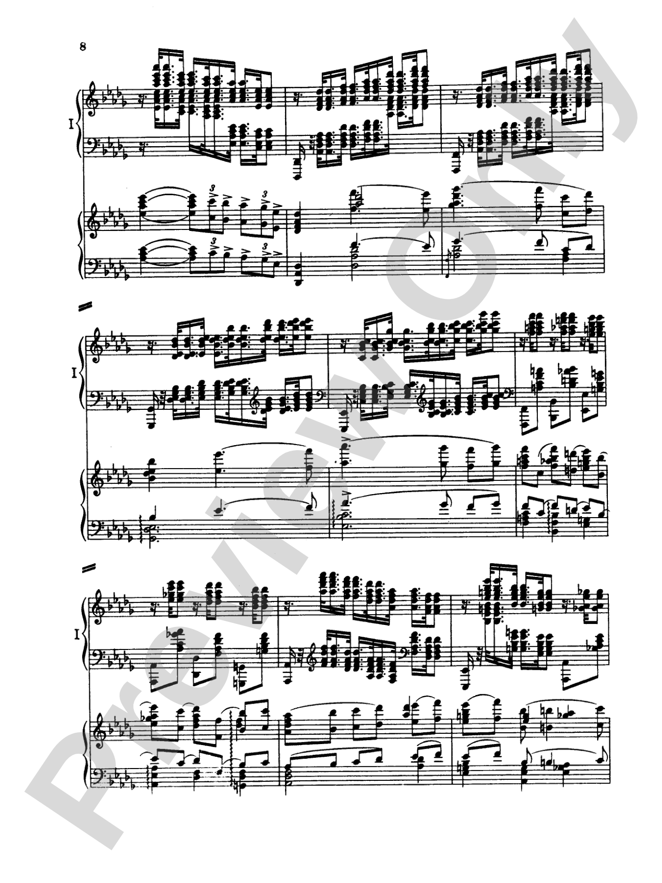 Tchaikovsky: Piano Concerto No. 1 in B flat Minor, Op. 23: Piano Duo (2 Pianos, 4 Hands) Book (2 copies required)