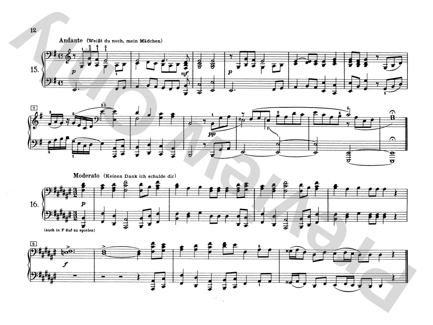 Tchaikovsky: Russian Folksongs: Piano Duet (1 Piano, 4 Hands) Comb Bound Book