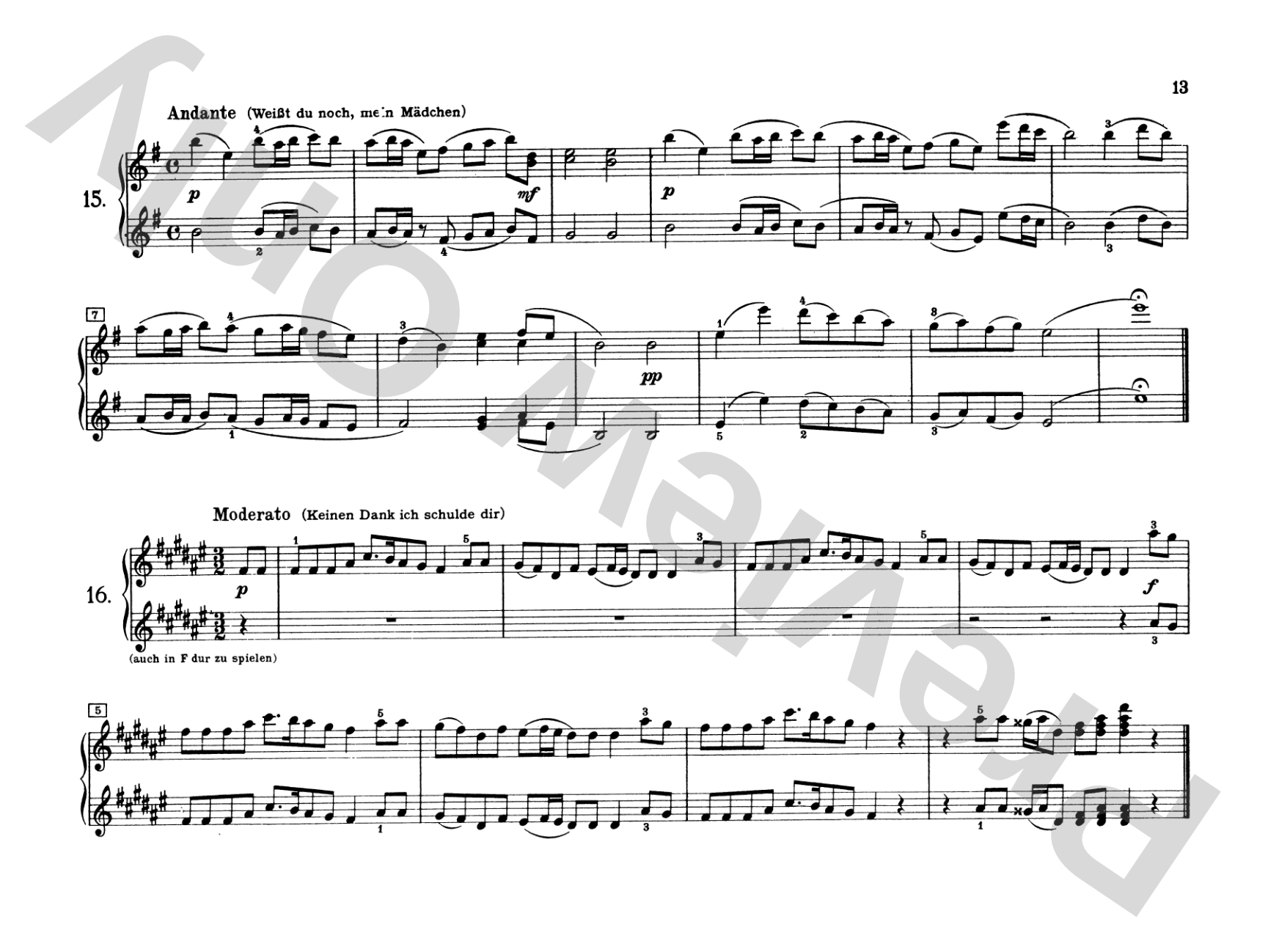 Tchaikovsky: Russian Folksongs: Piano Duet (1 Piano, 4 Hands) Comb Bound Book
