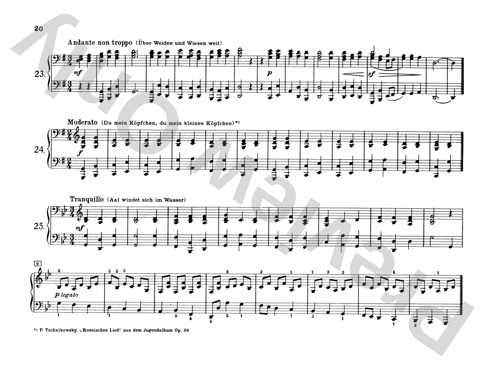 Tchaikovsky: Russian Folksongs: Piano Duet (1 Piano, 4 Hands) Comb Bound Book