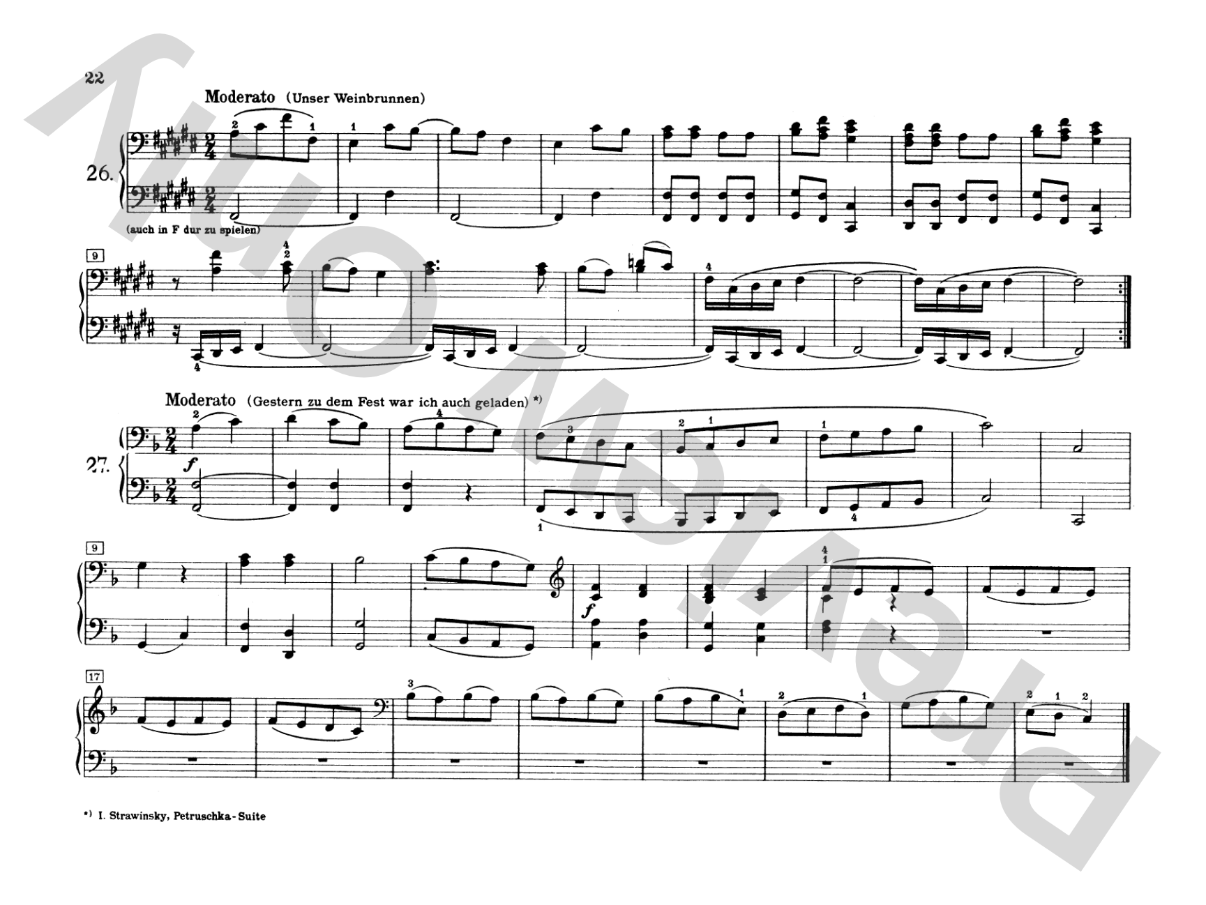 Tchaikovsky: Russian Folksongs: Piano Duet (1 Piano, 4 Hands) Comb Bound Book