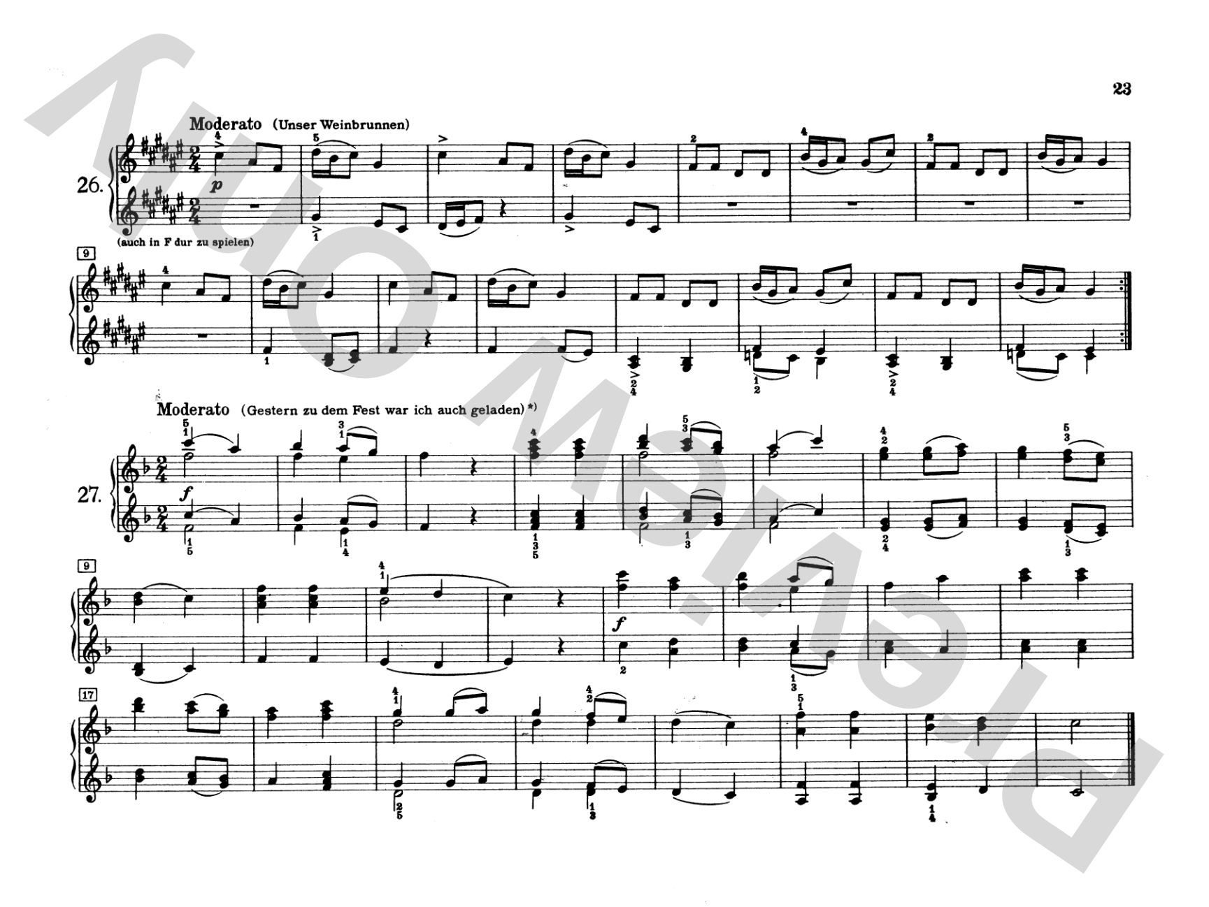 Tchaikovsky: Russian Folksongs: Piano Duet (1 Piano, 4 Hands) Comb Bound Book