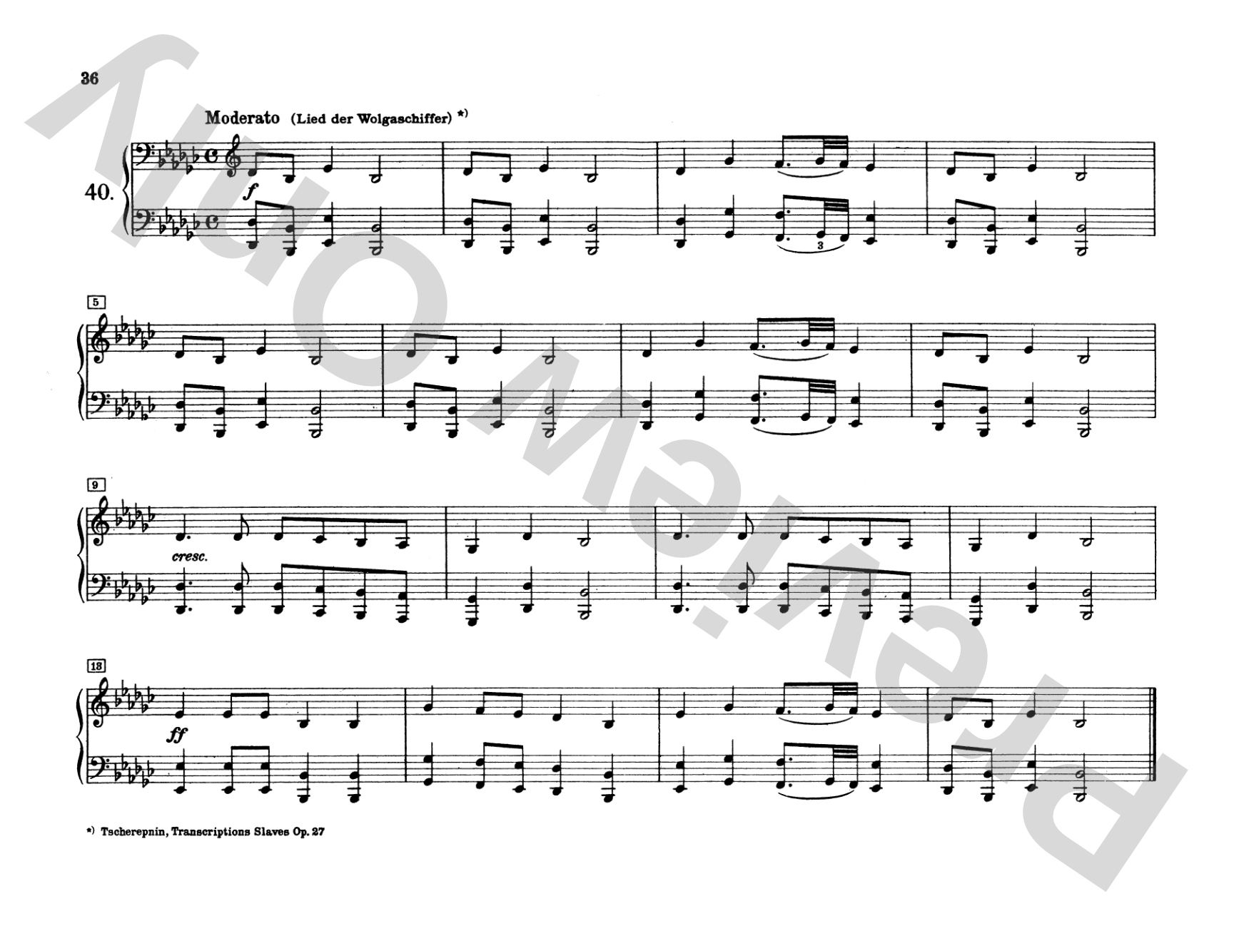 Tchaikovsky: Russian Folksongs: Piano Duet (1 Piano, 4 Hands) Comb Bound Book