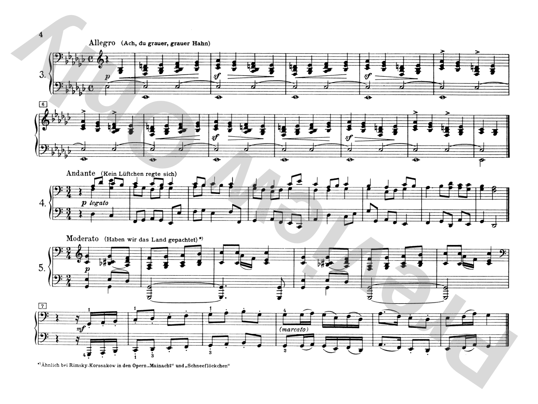 Tchaikovsky: Russian Folksongs: Piano Duet (1 Piano, 4 Hands) Comb Bound Book