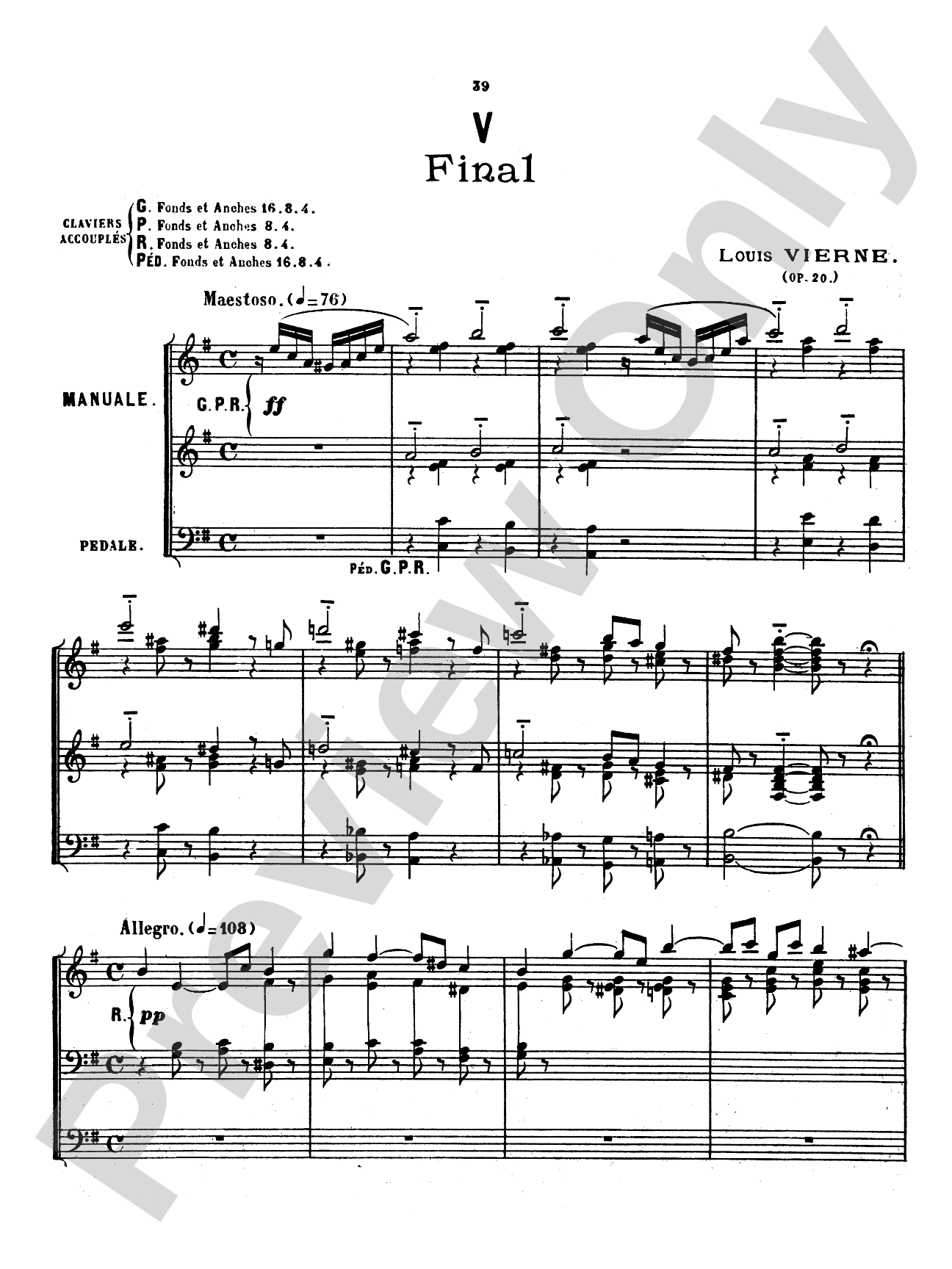 Vierne: Symphony No. 2, Op. 20