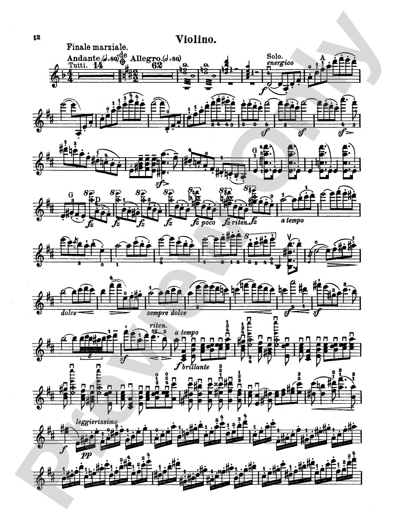 Tchaikovsky: Violin Concerto No. 4 in D Minor, Op. 31: Violin Book