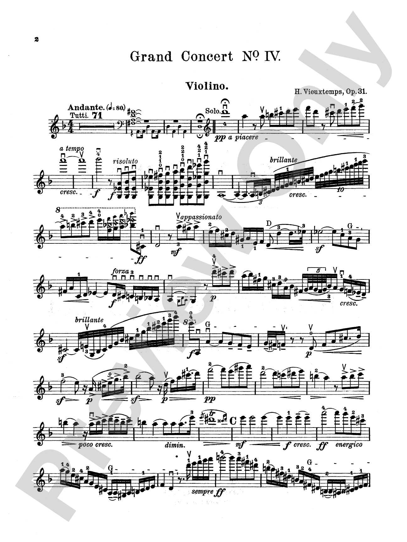Tchaikovsky: Violin Concerto No. 4 in D Minor, Op. 31: Violin Book