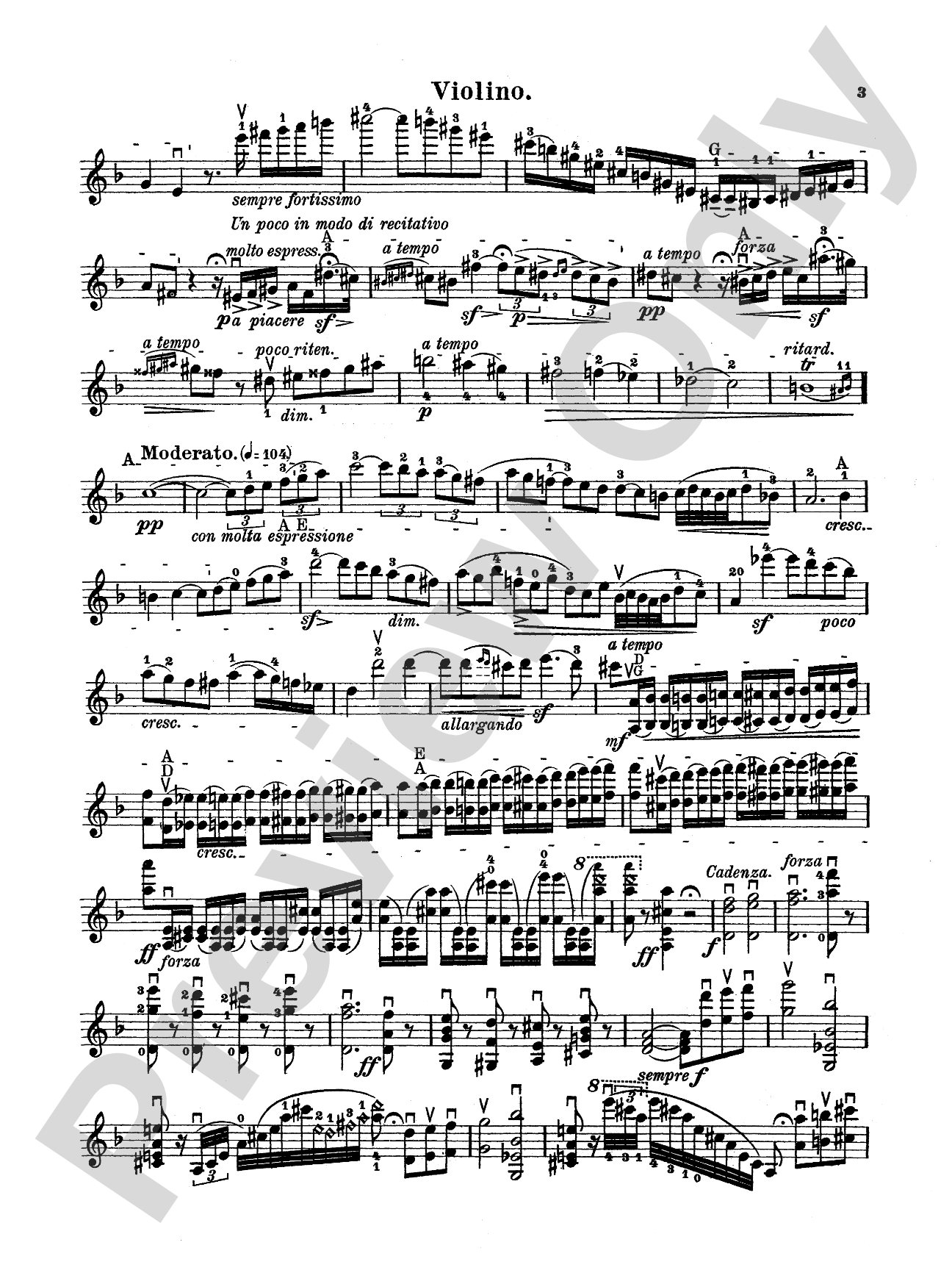 Tchaikovsky: Violin Concerto No. 4 in D Minor, Op. 31: Violin Book