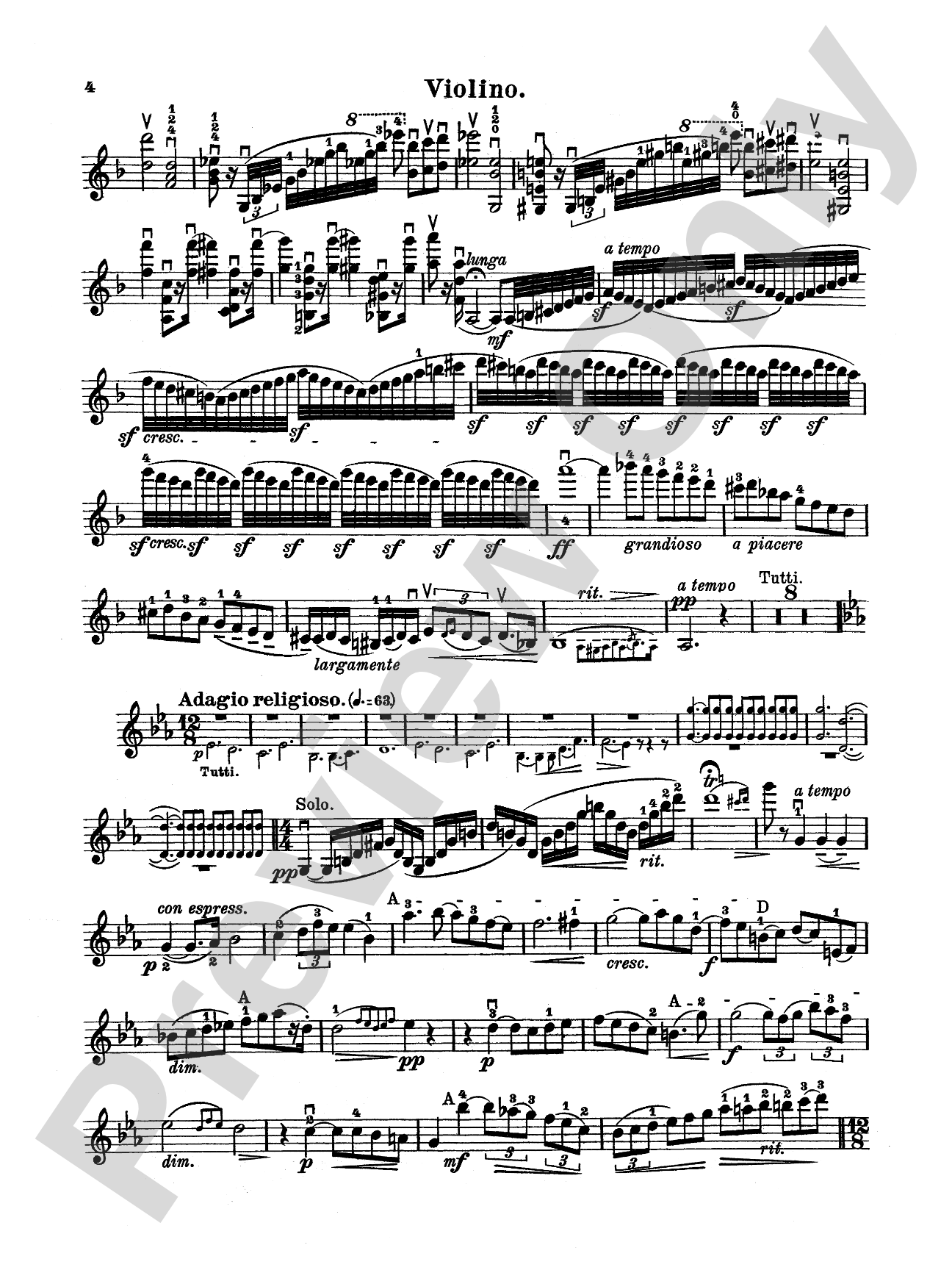 Tchaikovsky: Violin Concerto No. 4 in D Minor, Op. 31: Violin Book