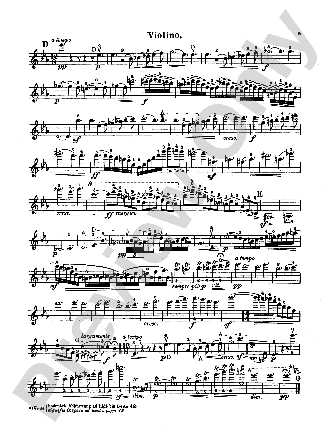 Tchaikovsky: Violin Concerto No. 4 in D Minor, Op. 31: Violin Book