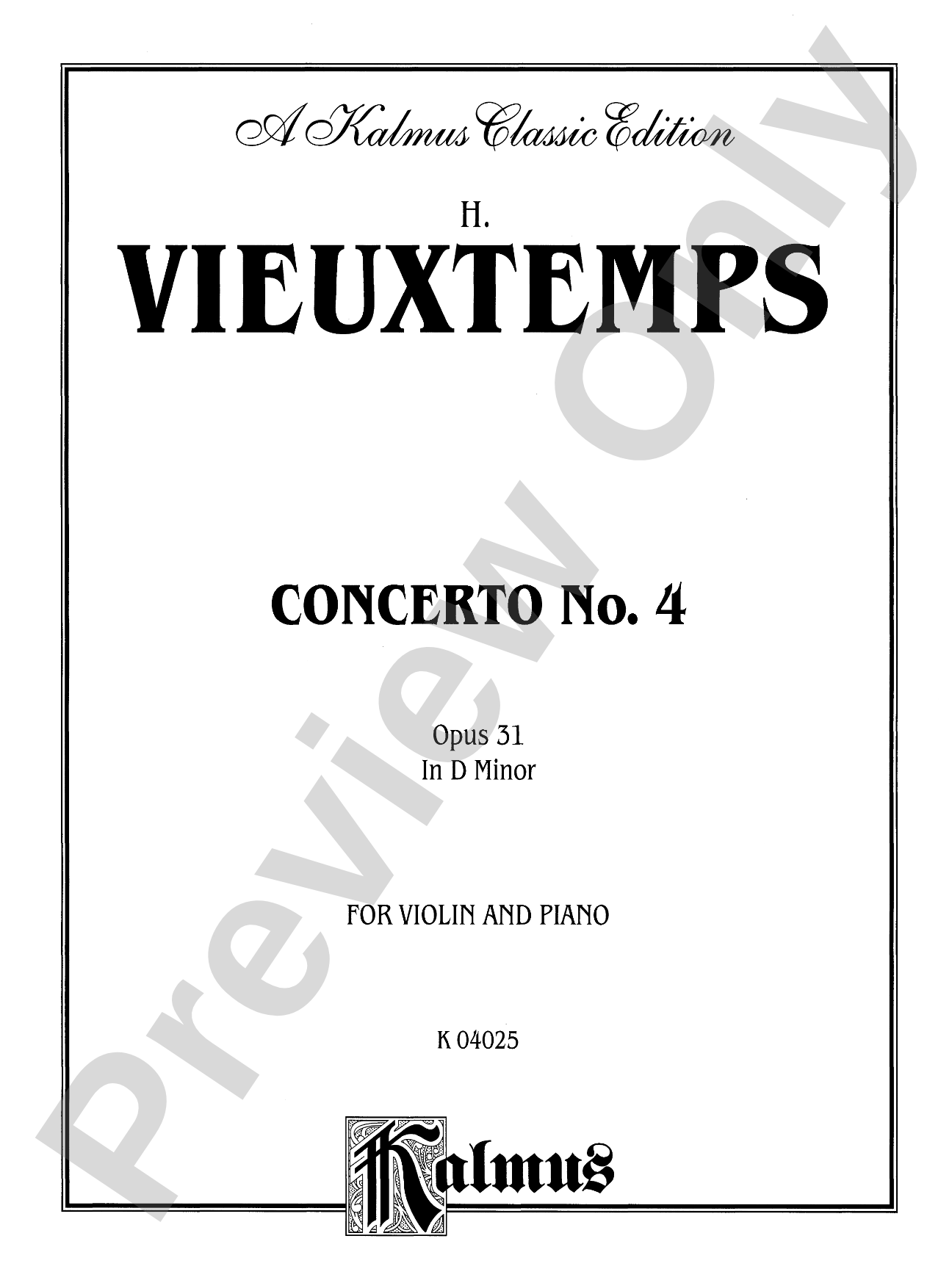 Tchaikovsky: Violin Concerto No. 4 in D Minor, Op. 31