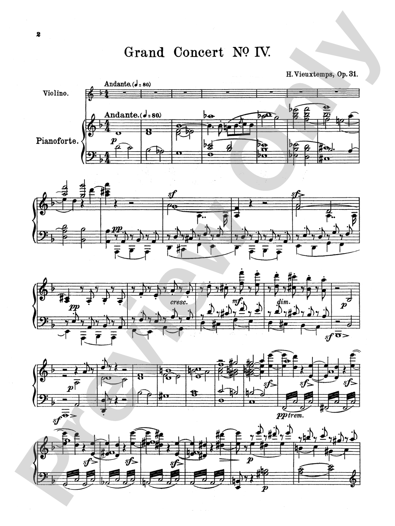 Tchaikovsky: Violin Concerto No. 4 in D Minor, Op. 31