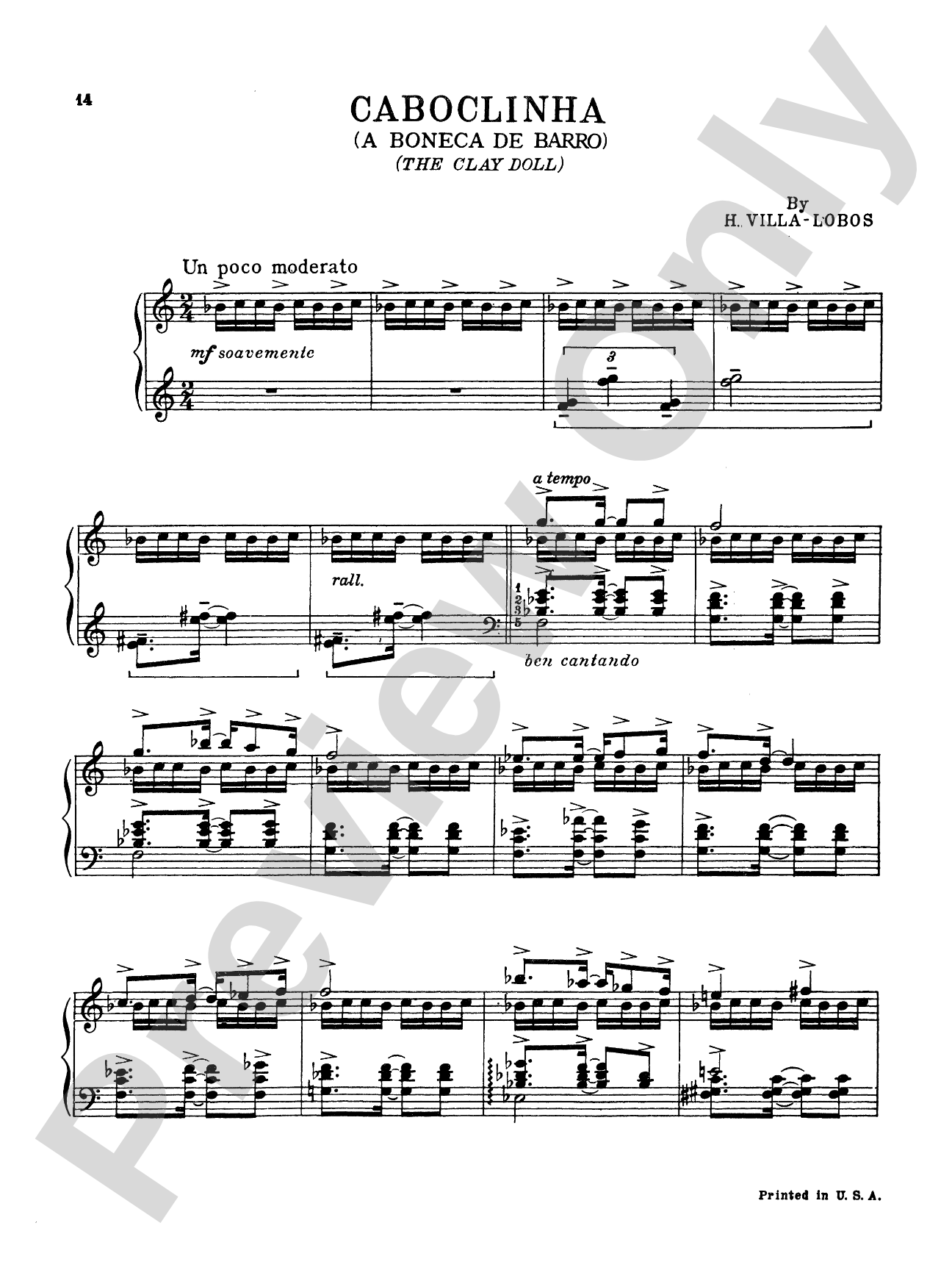 Villa-Lobos: The Baby's Family (Prole do Bebe), Volume I