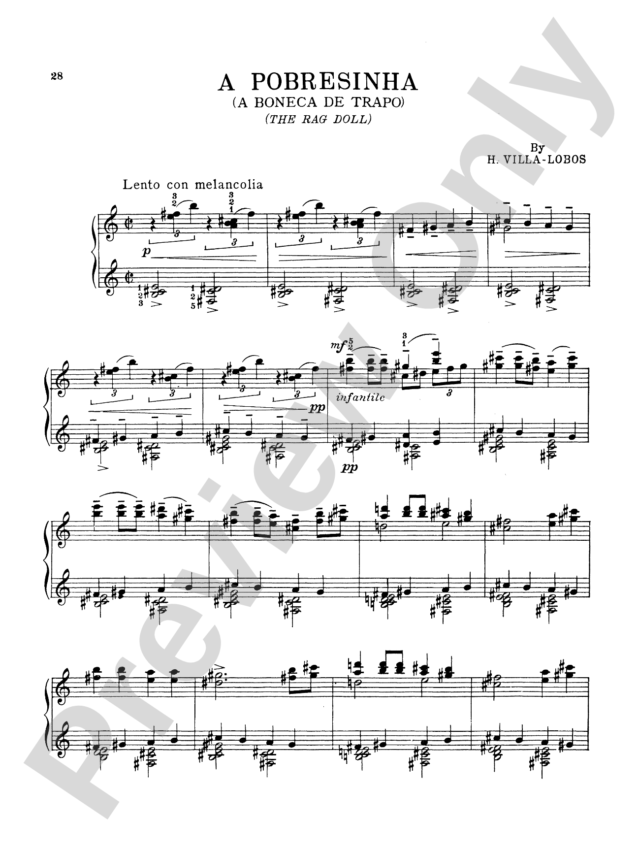Villa-Lobos: The Baby's Family (Prole do Bebe), Volume I