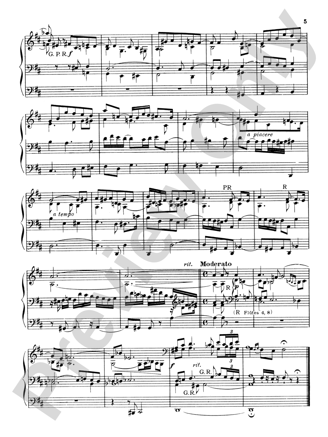 Widor: Symphony No. 2 in D Major, Op. 13: Organ Sheet