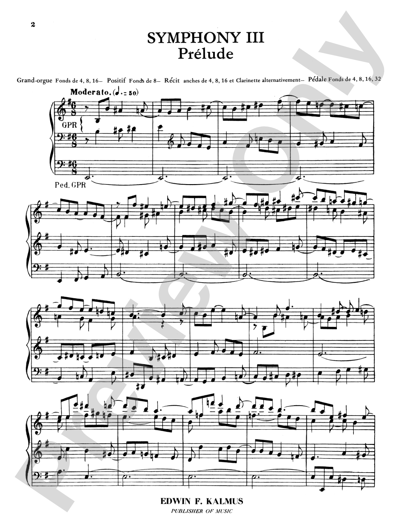 Widor: Symphony No. 3 in E Minor, Op. 13