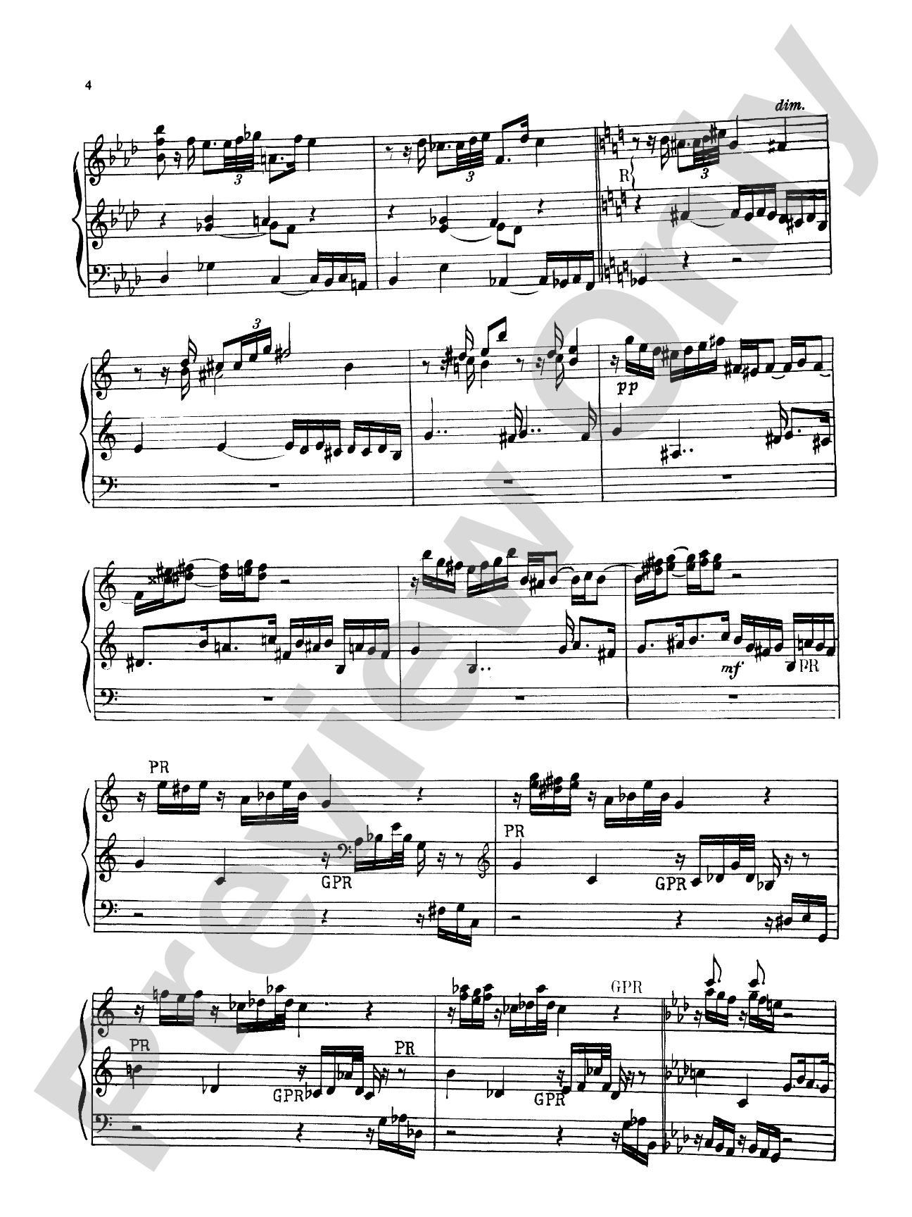 Widor: Symphony No. 4 in F Minor, Op. 13: Organ Sheet