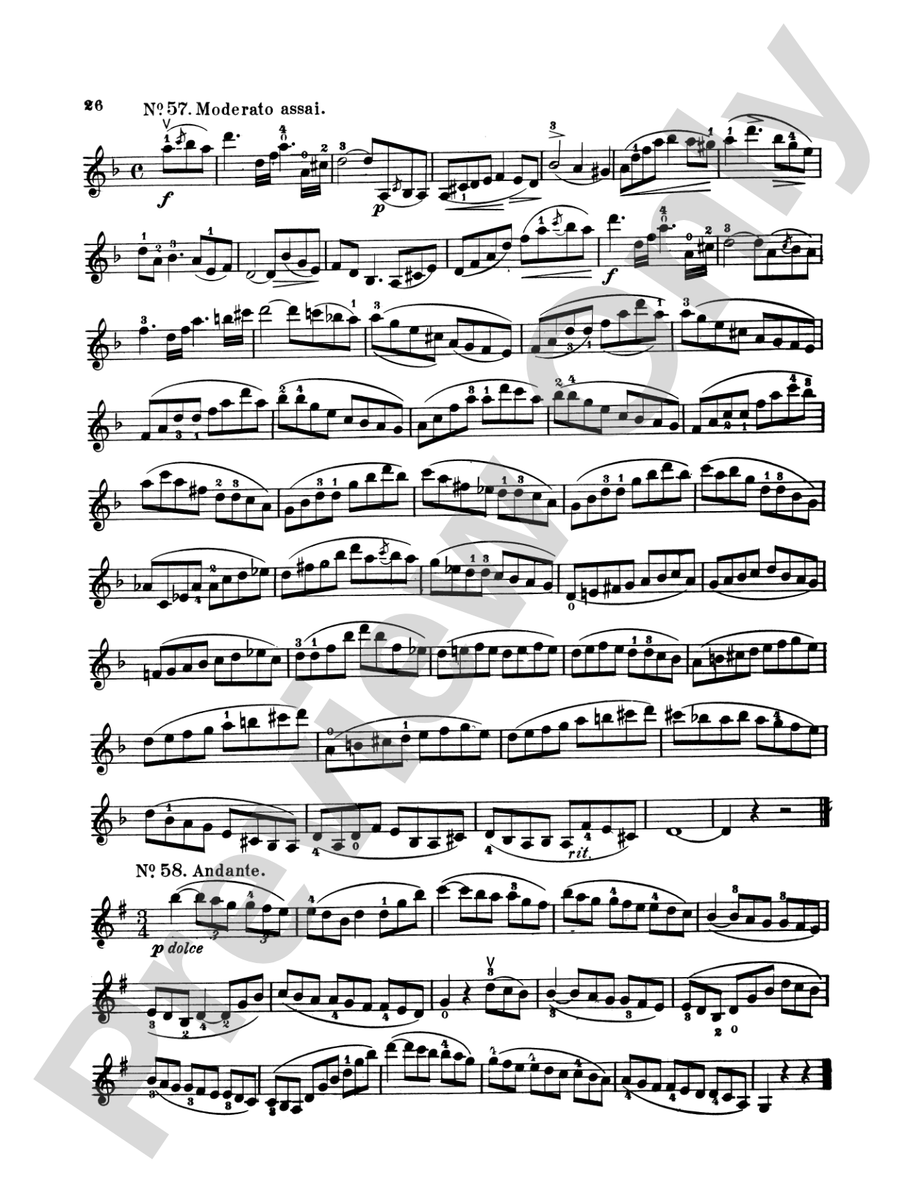 Wohlfahrt: Sixty Studies, Op. 45, Volume II (Nos. 31-60): Violin Book