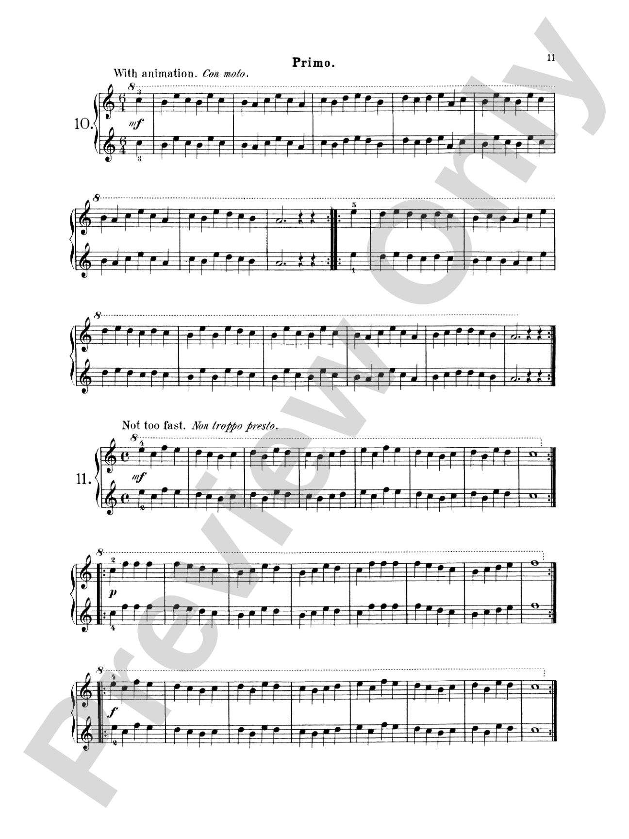 Wohlfahrt: Easy Four Hand Pieces for Children, Op. 87: Piano Duet (1 Piano, 4 Hands) Book