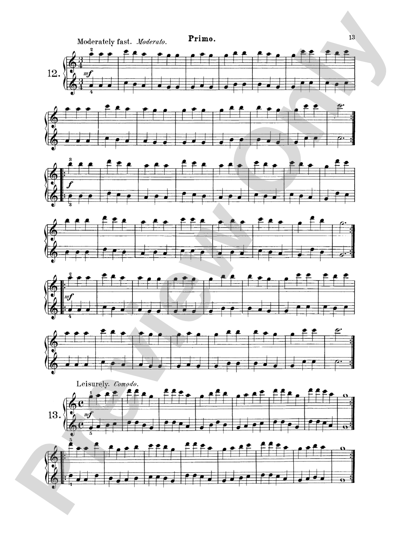 Wohlfahrt: Easy Four Hand Pieces for Children, Op. 87: Piano Duet (1 Piano, 4 Hands) Book