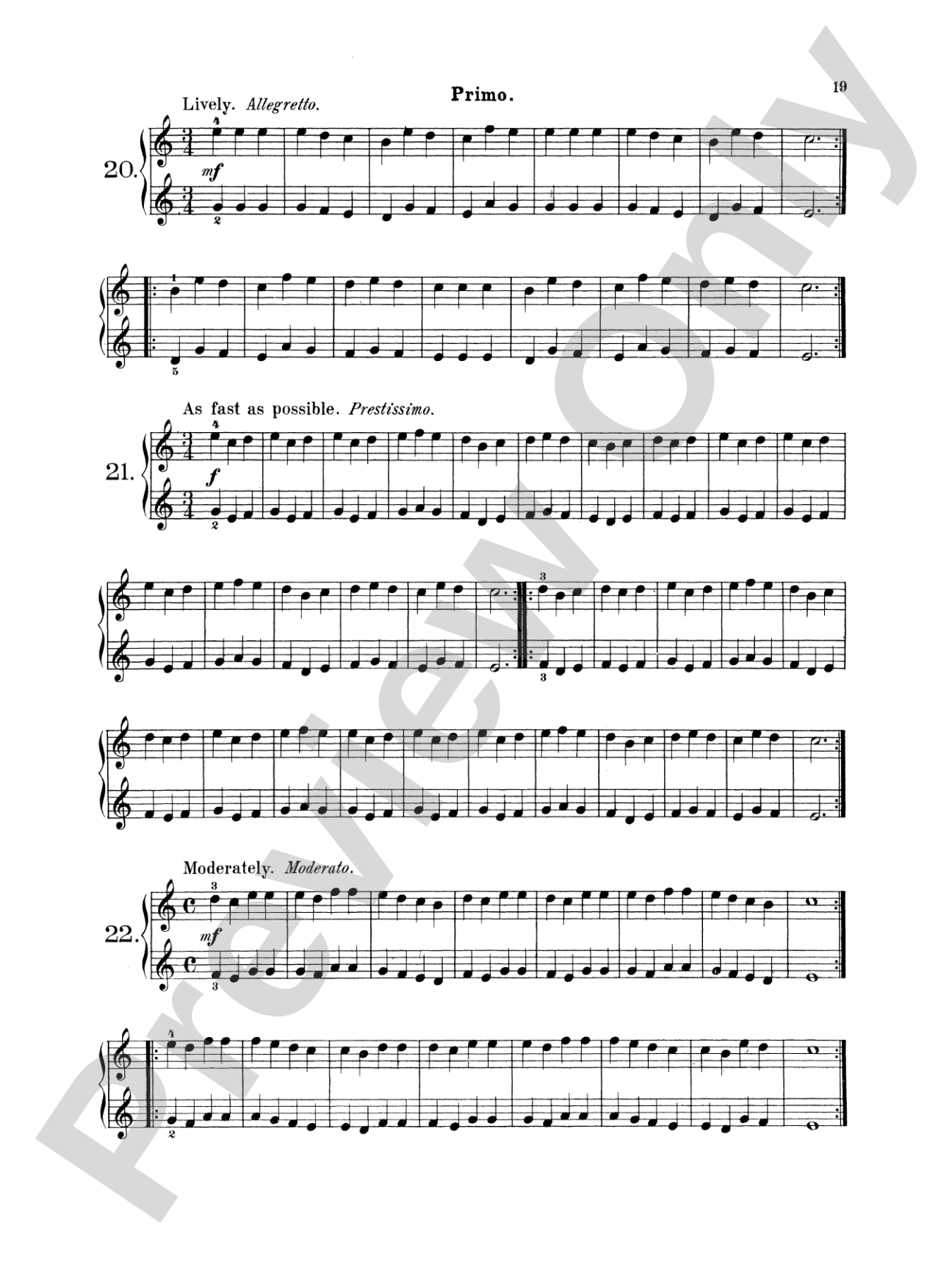 Wohlfahrt: Easy Four Hand Pieces for Children, Op. 87: Piano Duet (1 Piano, 4 Hands) Book