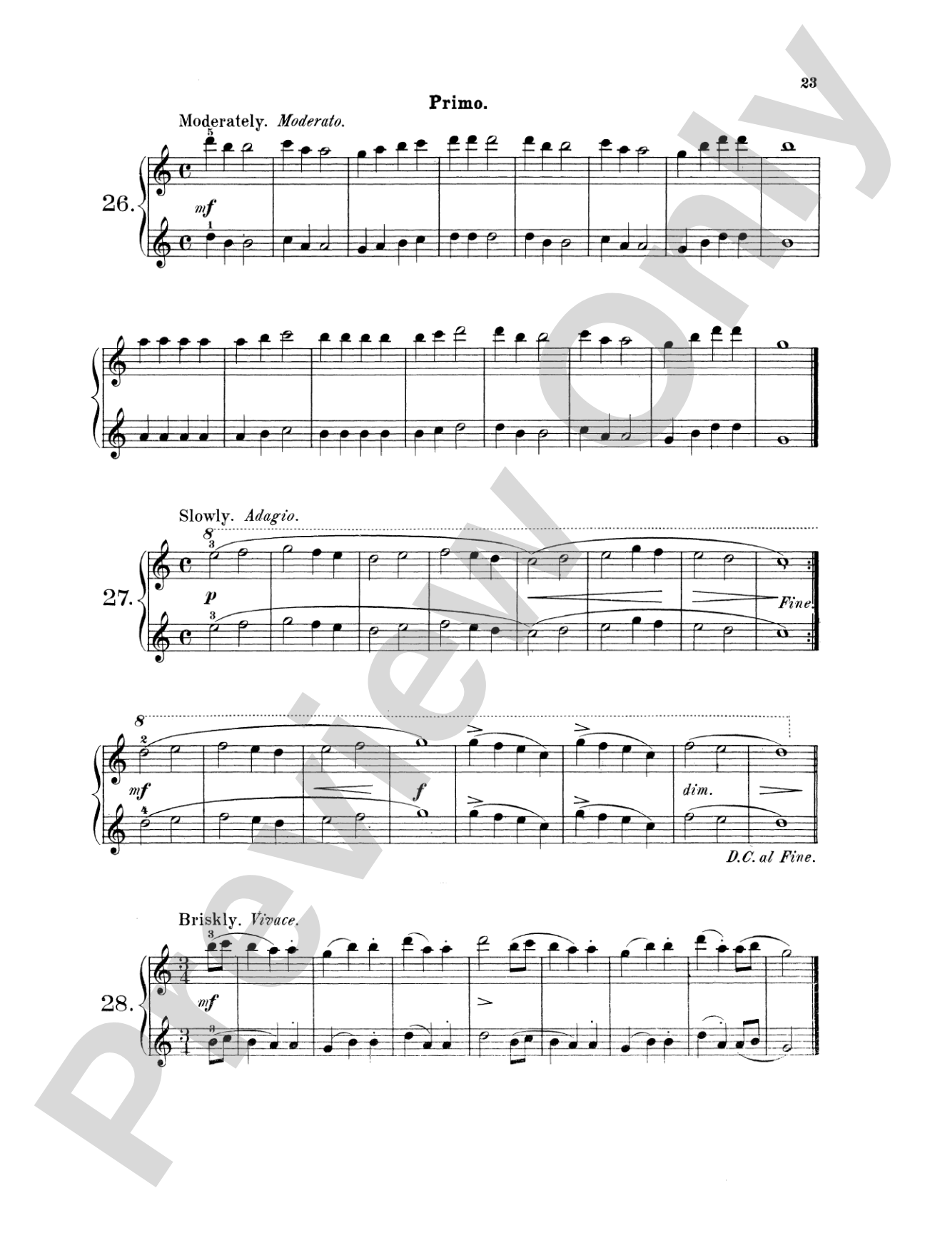 Wohlfahrt: Easy Four Hand Pieces for Children, Op. 87: Piano Duet (1 Piano, 4 Hands) Book
